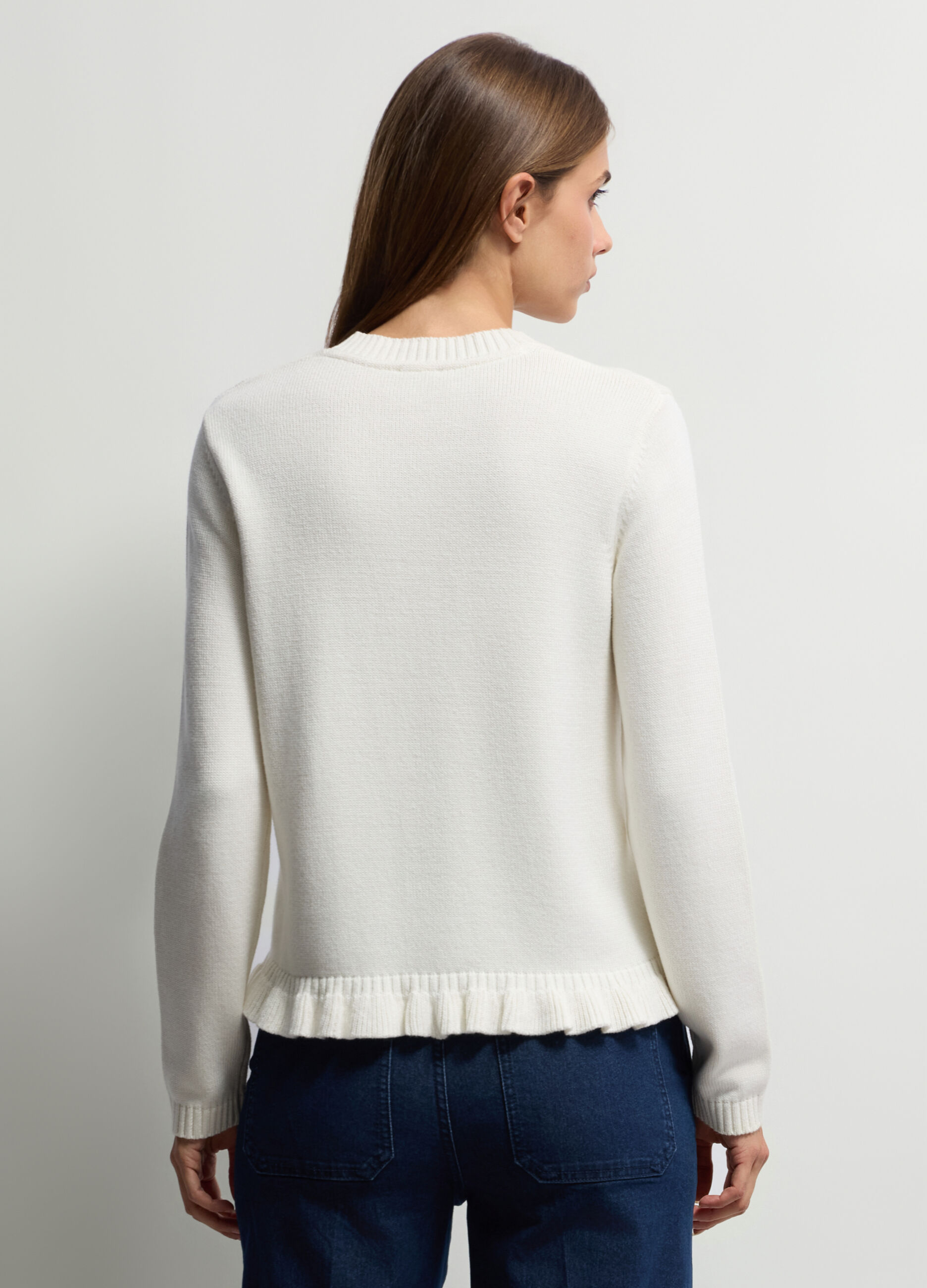 Cardigan girocollo operato donna_1