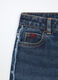 Pantaloni wide leg in denim di puro cotone bambina_2