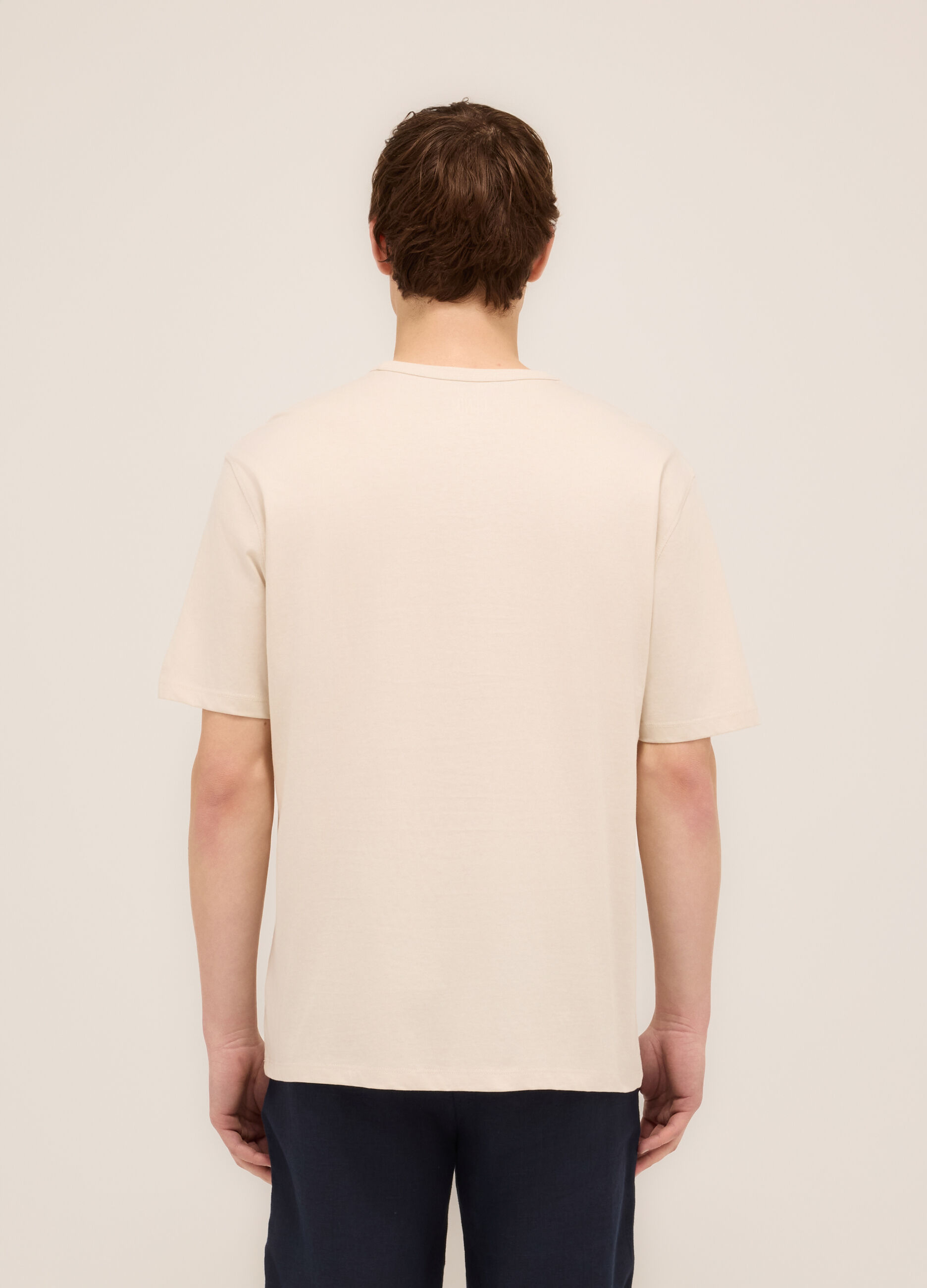 T-shirt girocollo con logo uomo_1