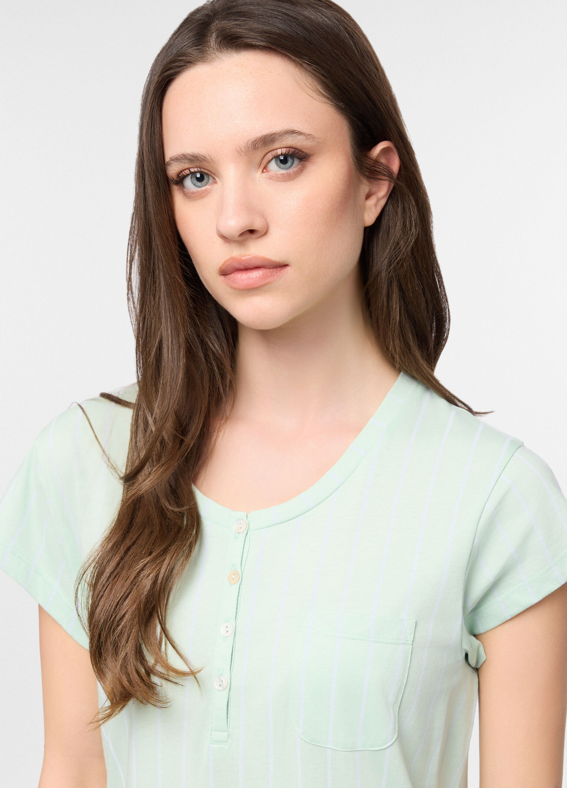 Camicia da notte in jersey di puro cotone donna_2