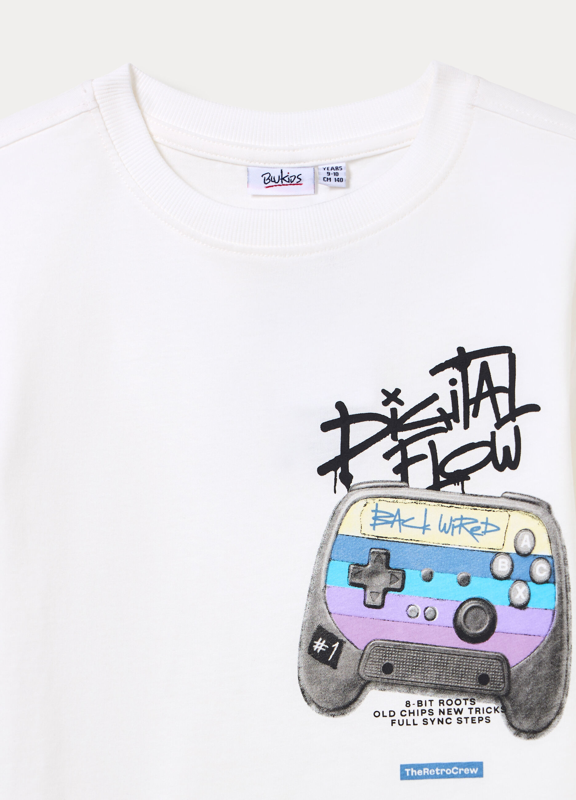 T-shirt girocollo in jersey di puro cotone ragazzo_2