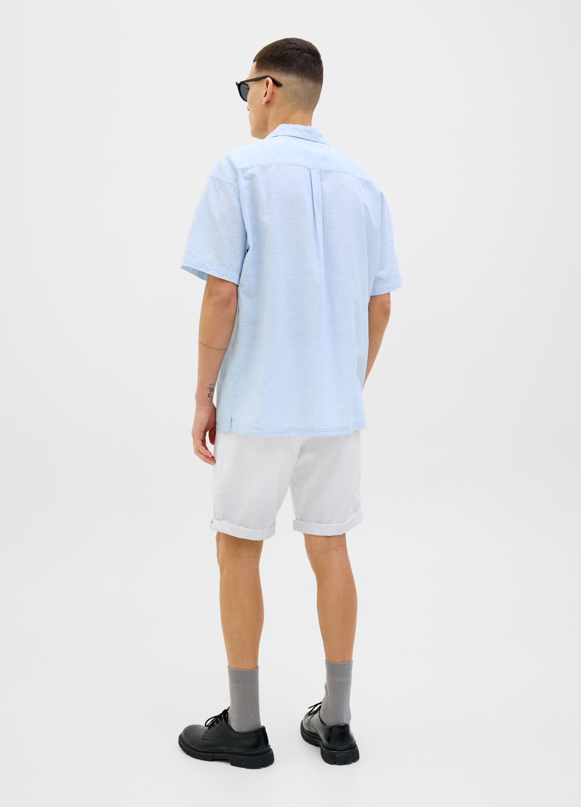 Bermuda slim fit in cotone uomo_1