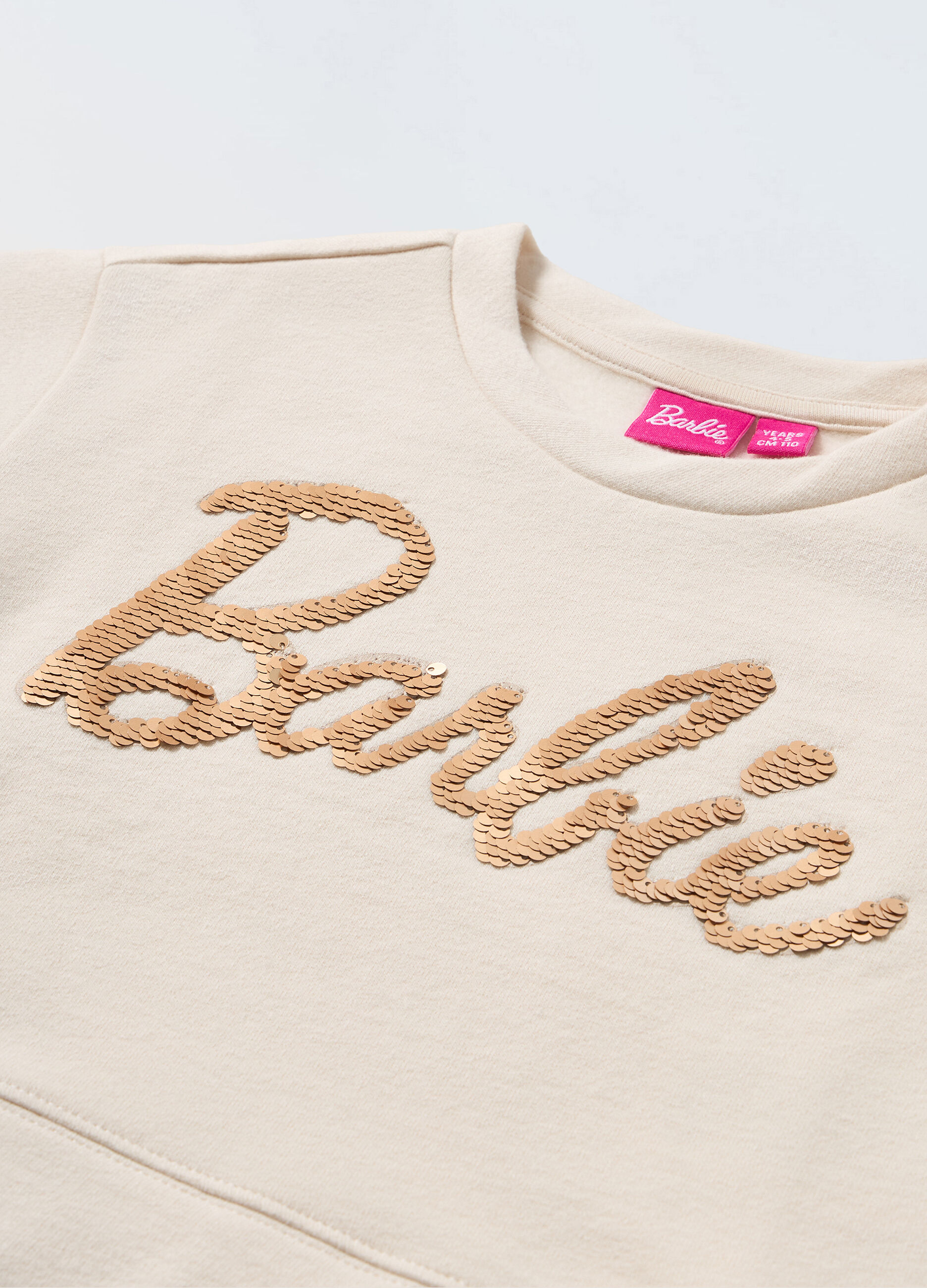 Felpa Barbie in cotone stretch bambina_1