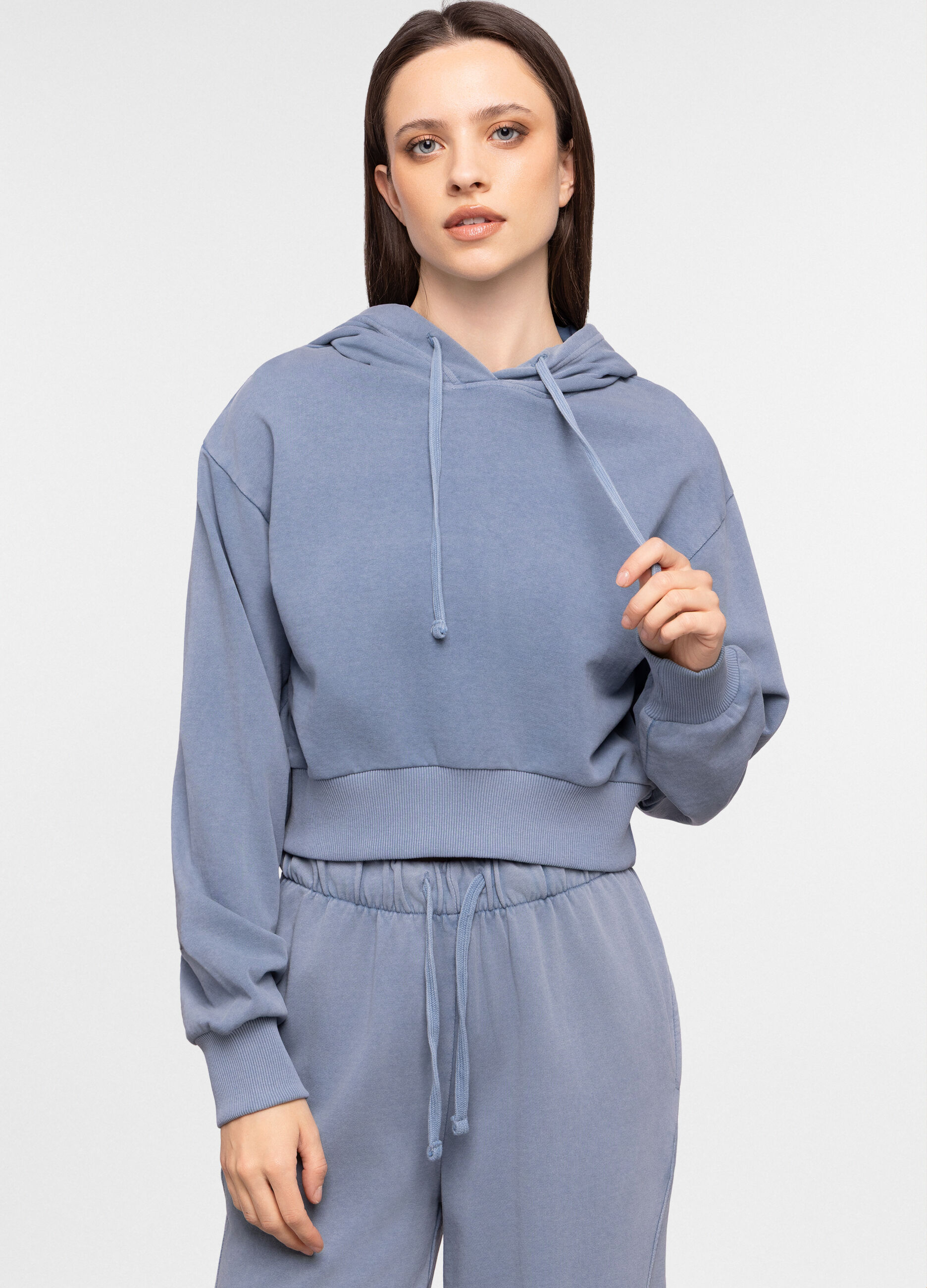 Felpa in french terry misto cotone donna_0