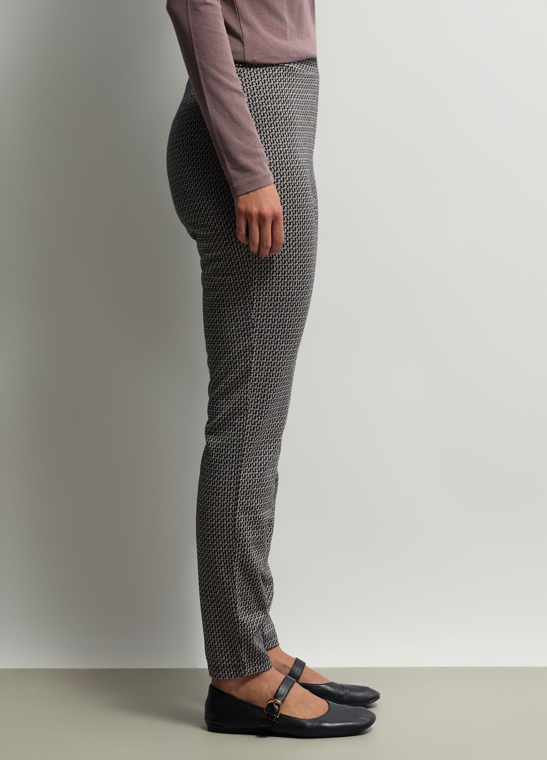 Leggings Slim Fit jaquard misto viscosa stretch donna_1