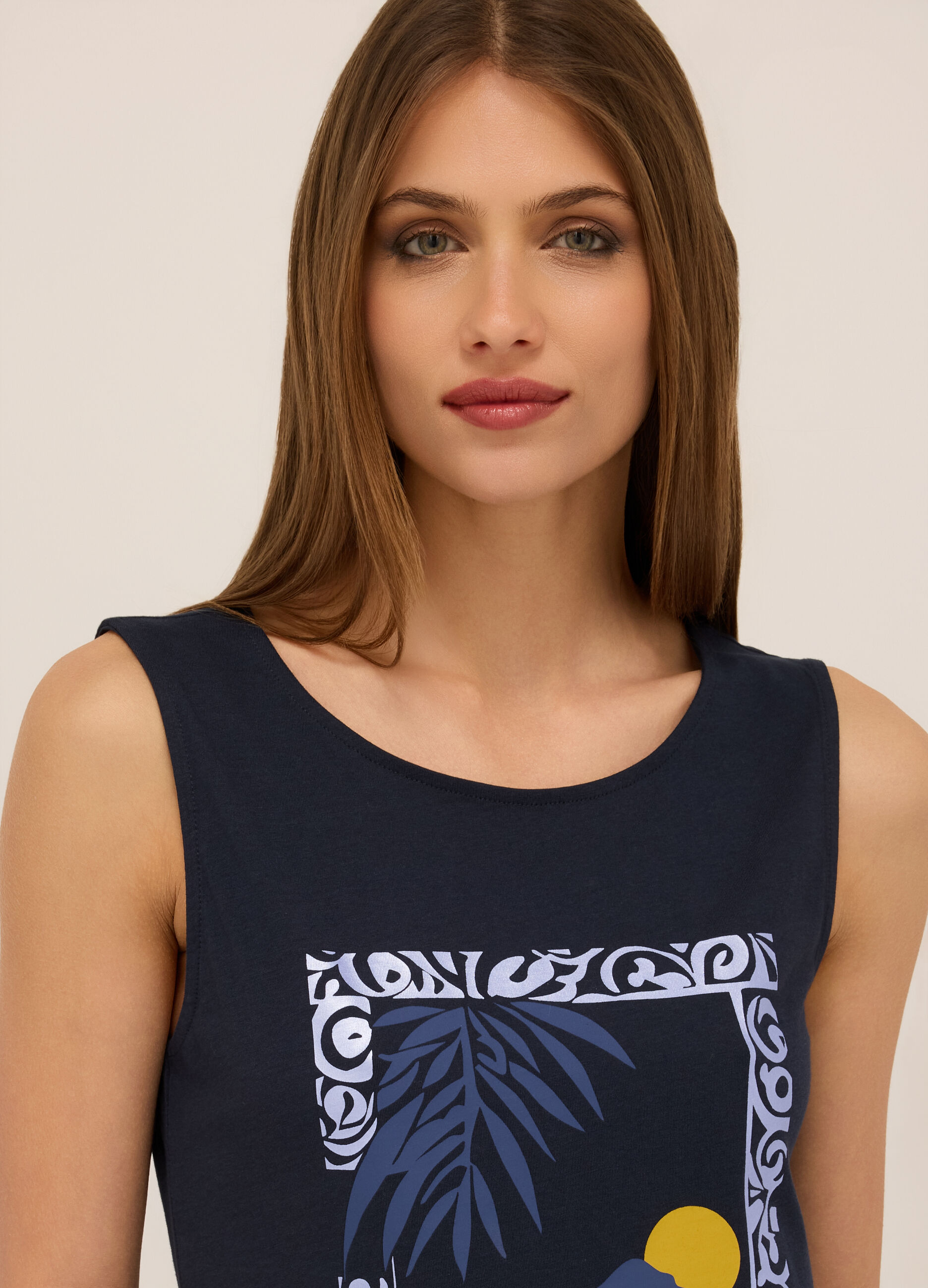 Canotta in jersey di puro cotone donna_2