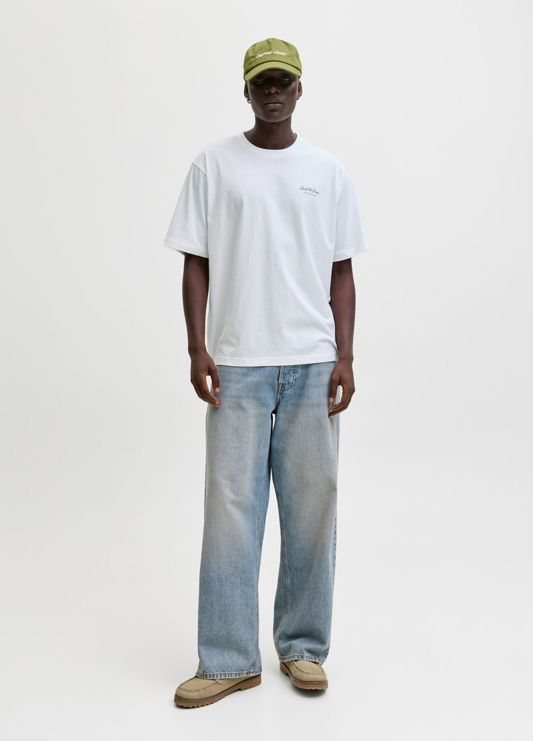 T-shirt loose fit con scritta uomo_2