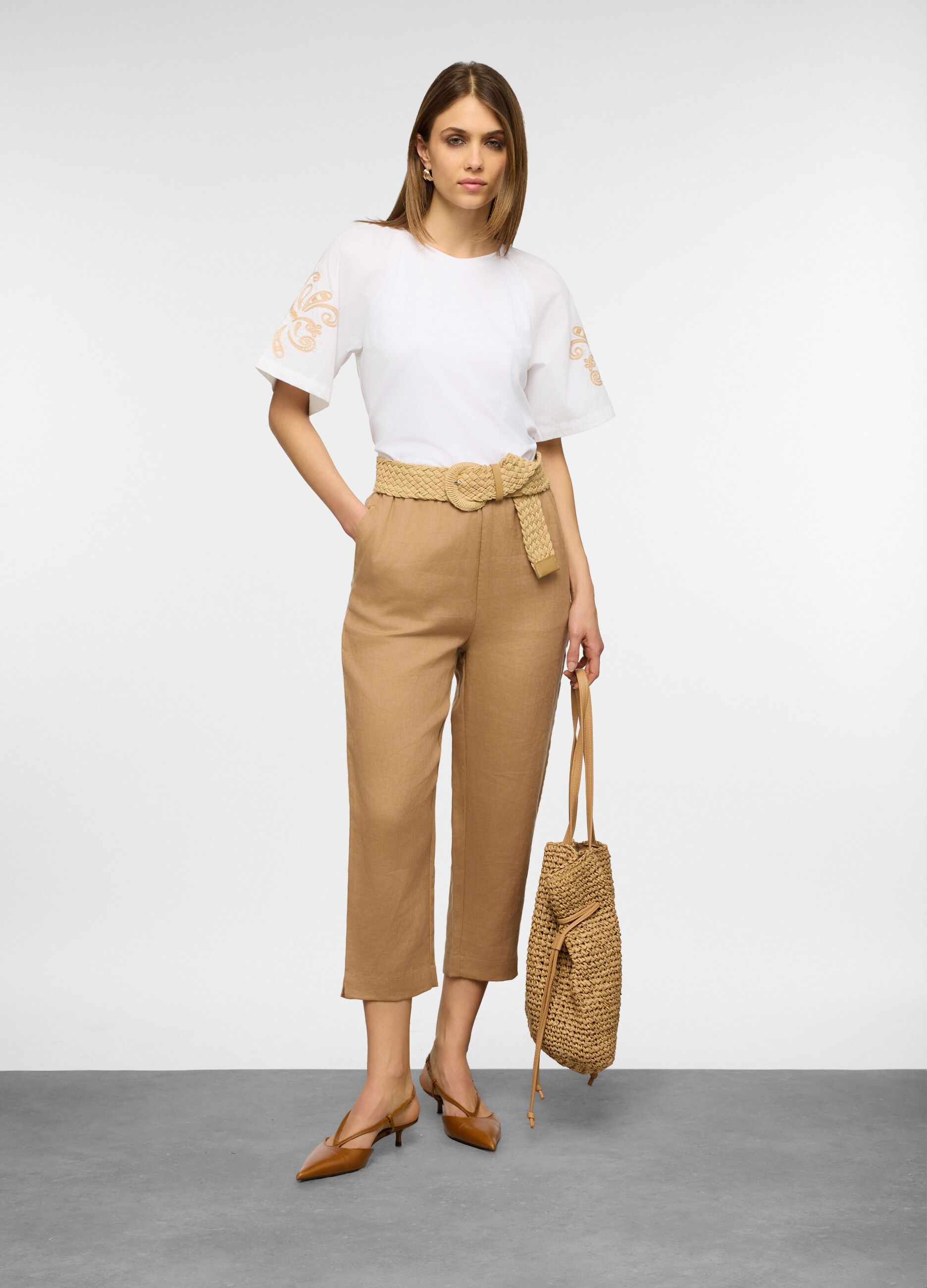 T-shirt girocollo stretch donna_0