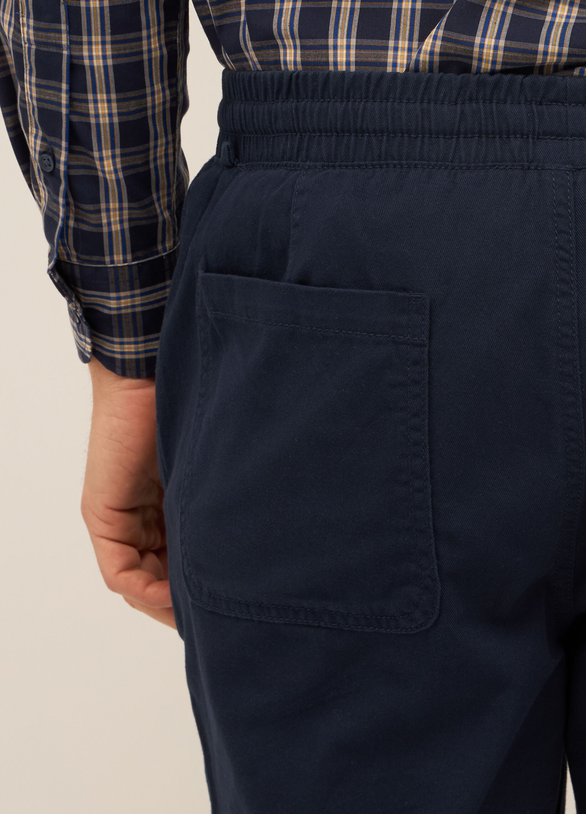 Pantaloni chino in twill di puro cotone uomo_2