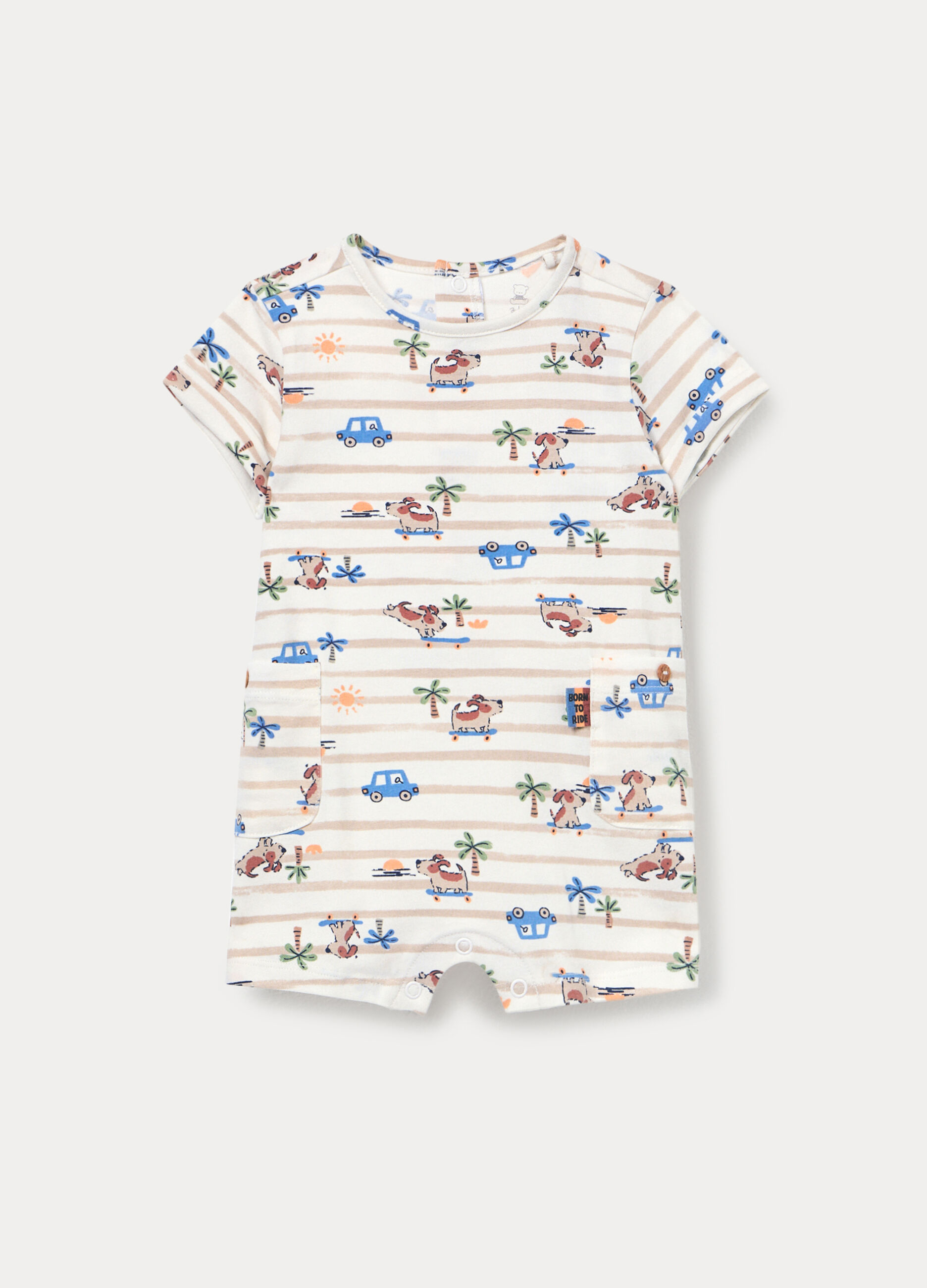 Tutina in jersey di cotone stretch neonato_0