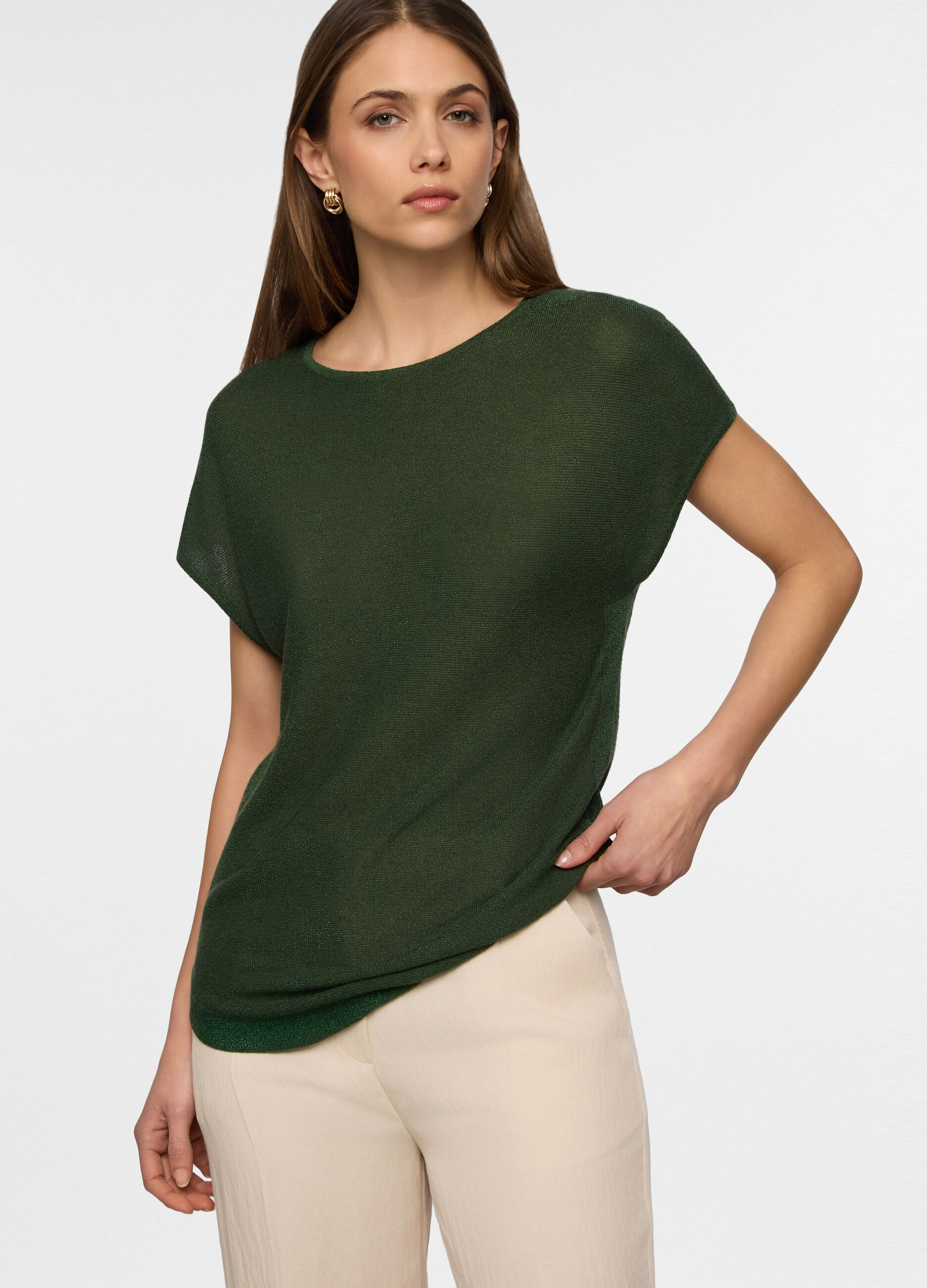 T-shirt kimono girocollo donna_0