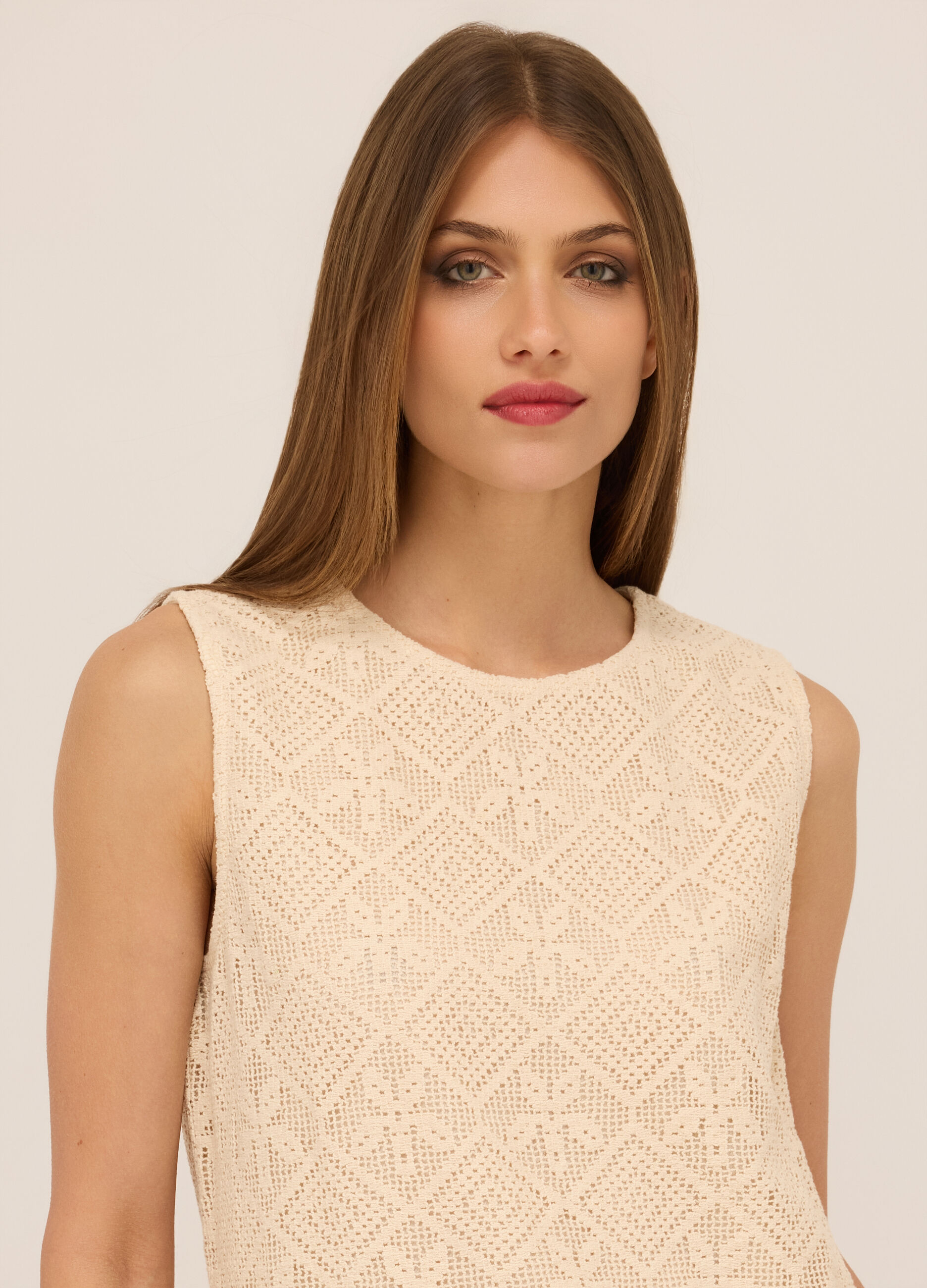 Canotta crochet misto cotone donna_2