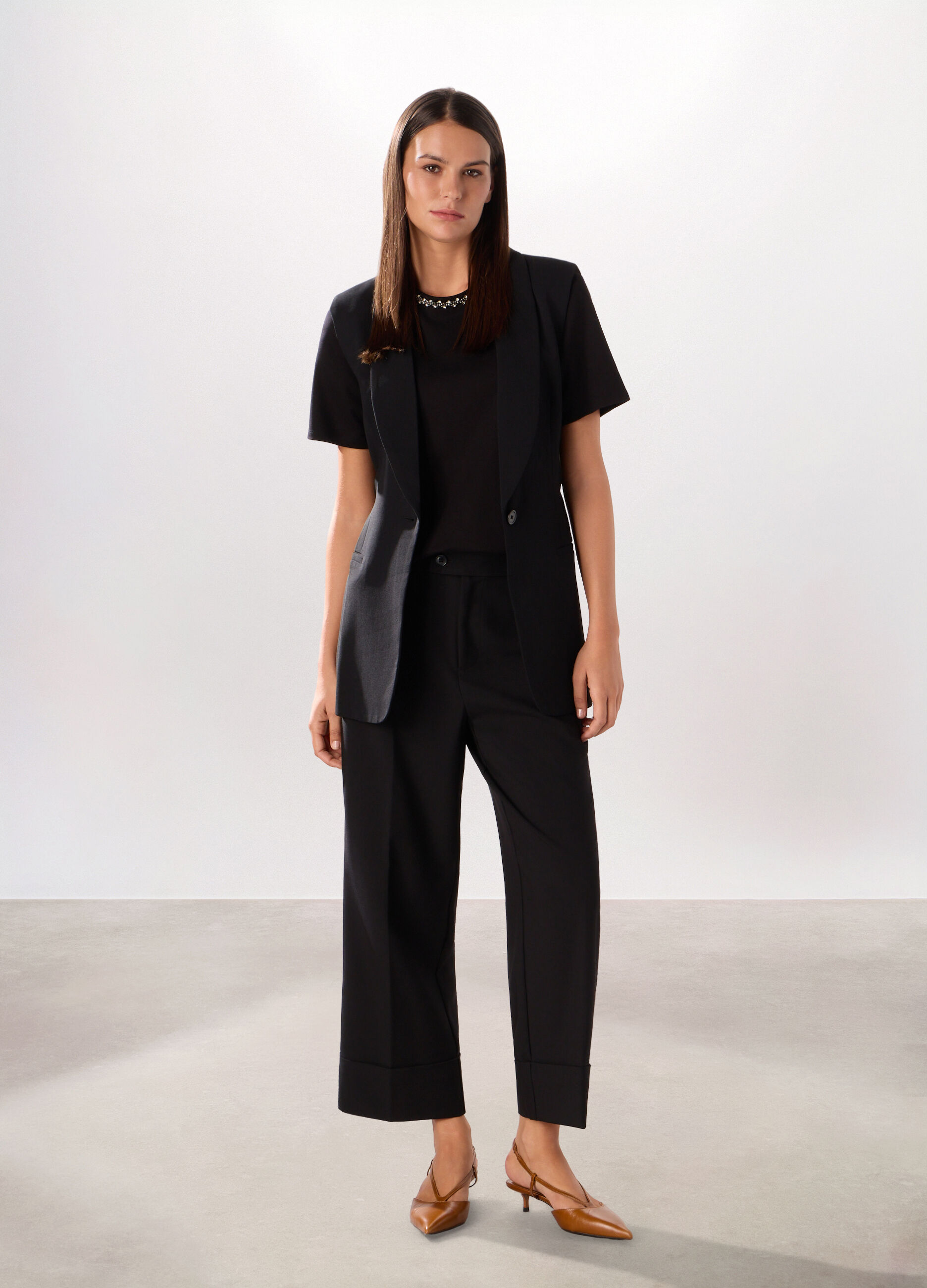 Pantalone palazzo misto viscosa donna_0