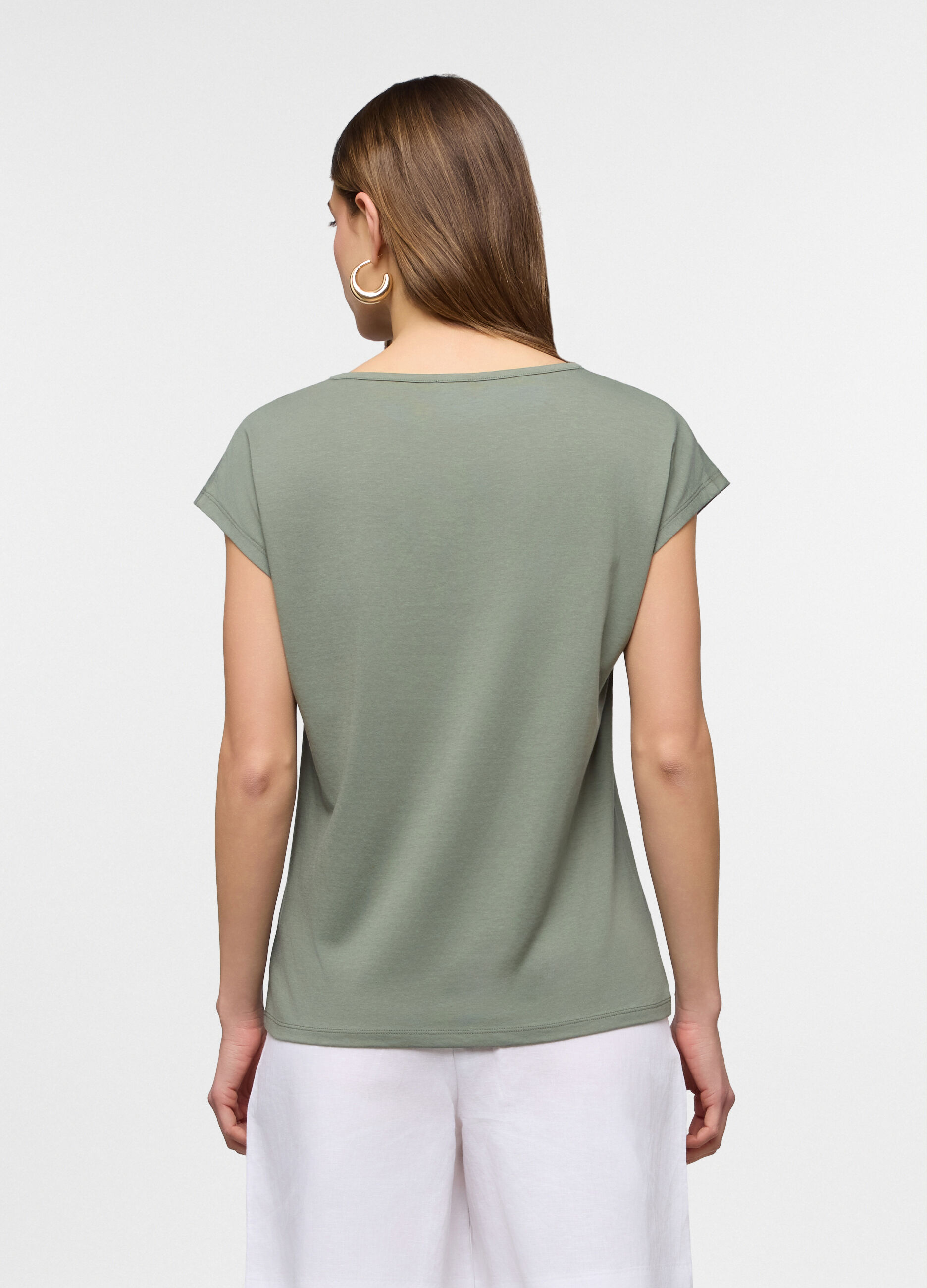 T-shirt girocollo donna_1