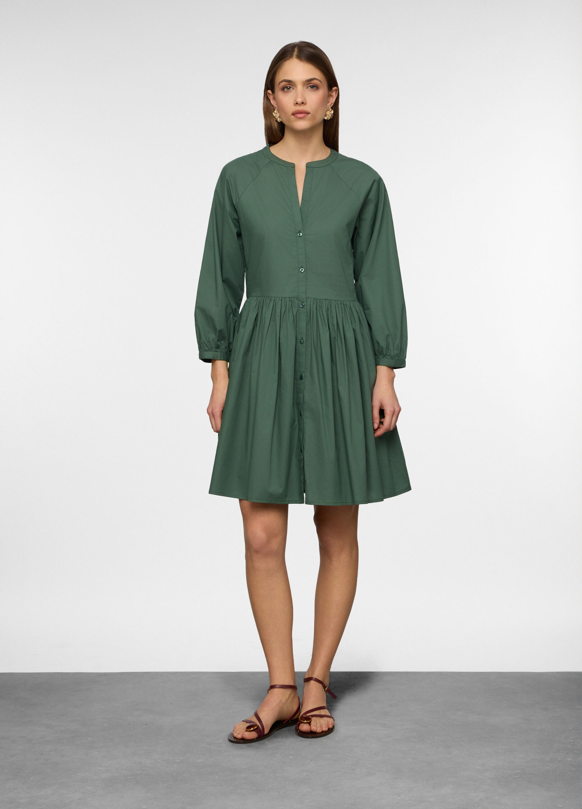 Abito corto in popeline donna_0