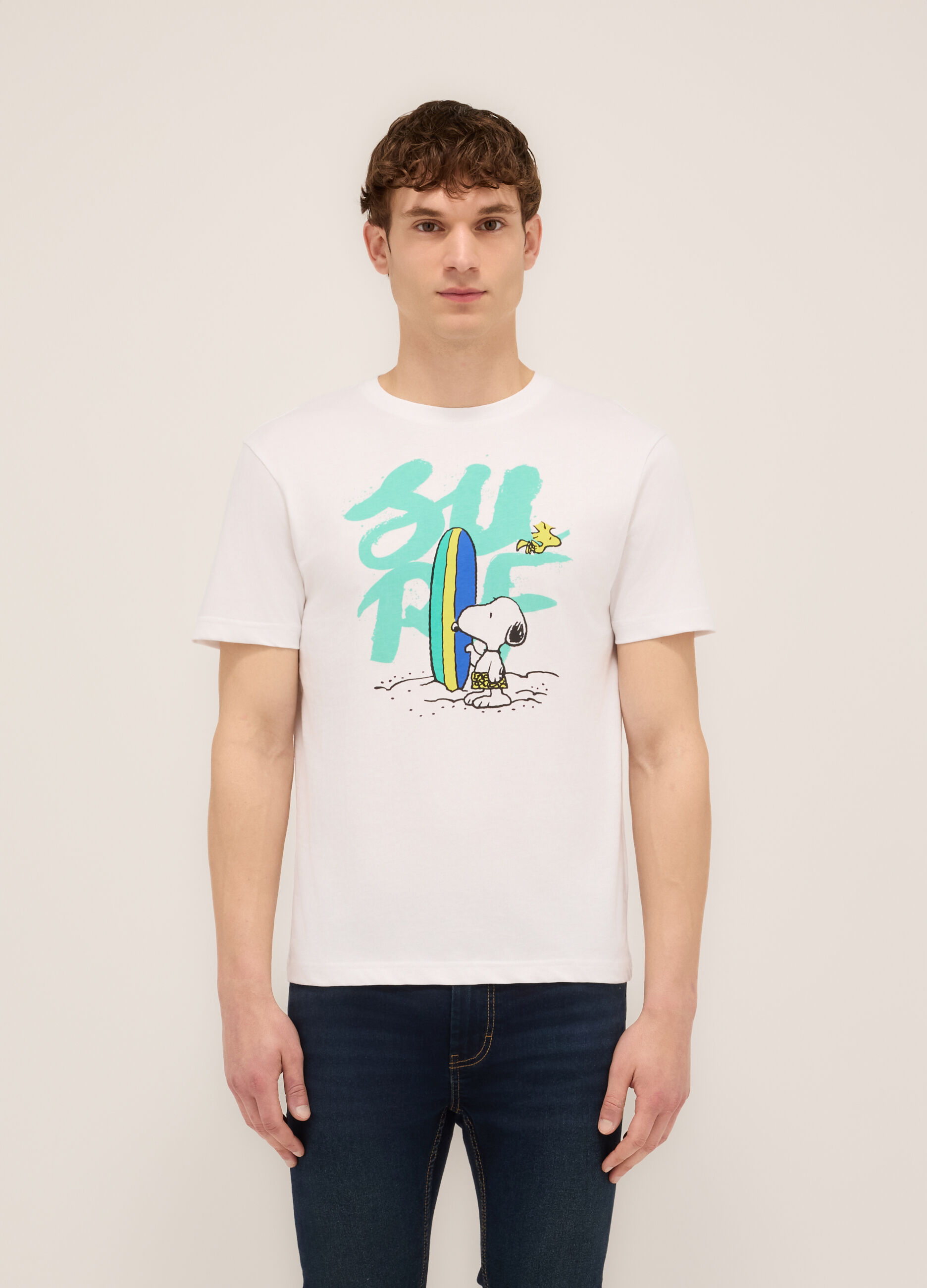 T-shirt girocollo stampa Snoopy