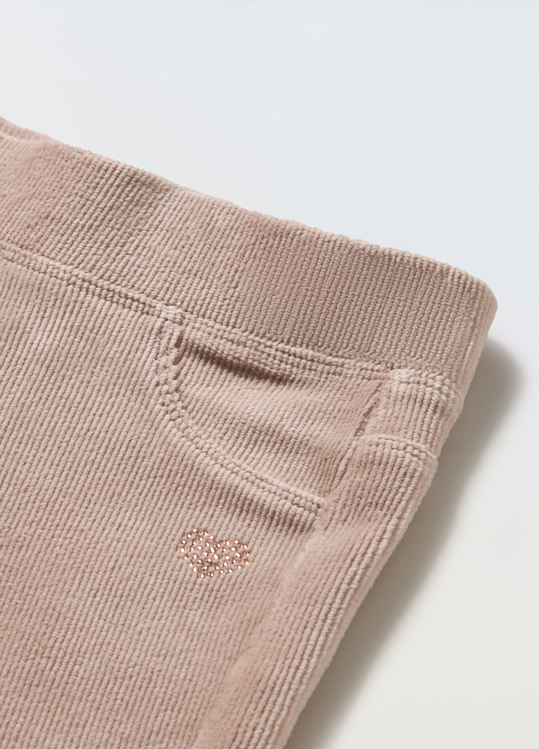 Treggings in ciniglia di misto cotone bambina_1