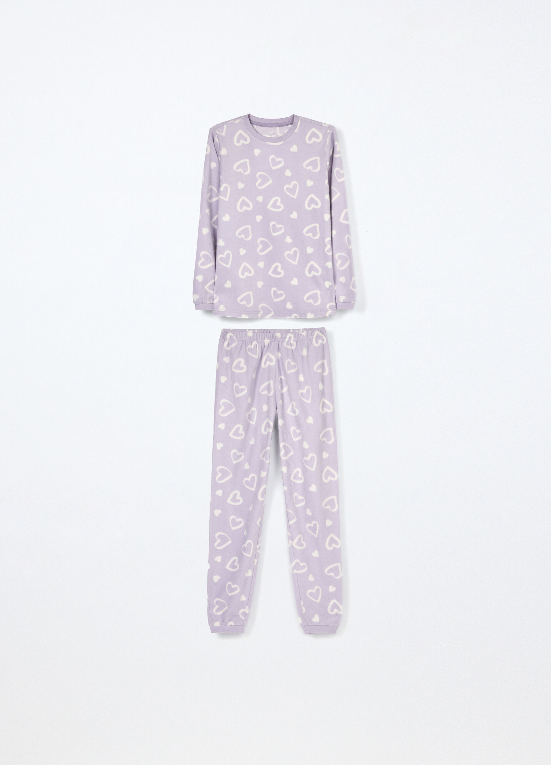 Set pigiama lungo in pile ragazza_0