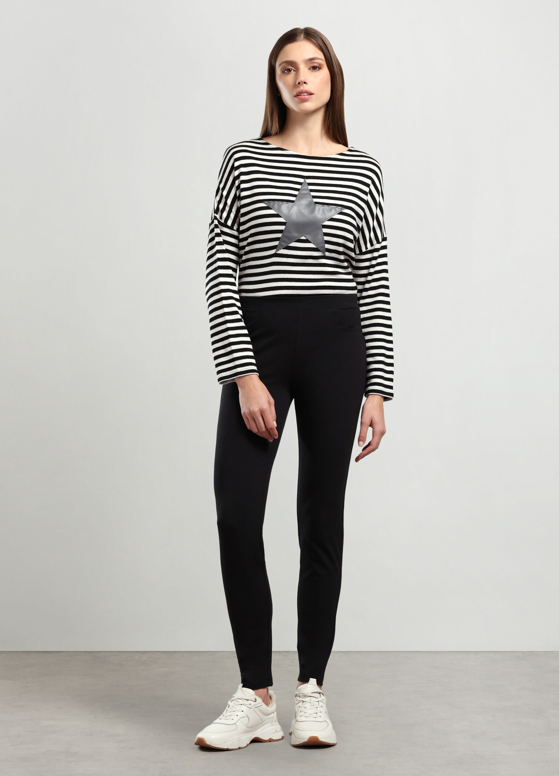 Leggings in cotone stretch donna_0