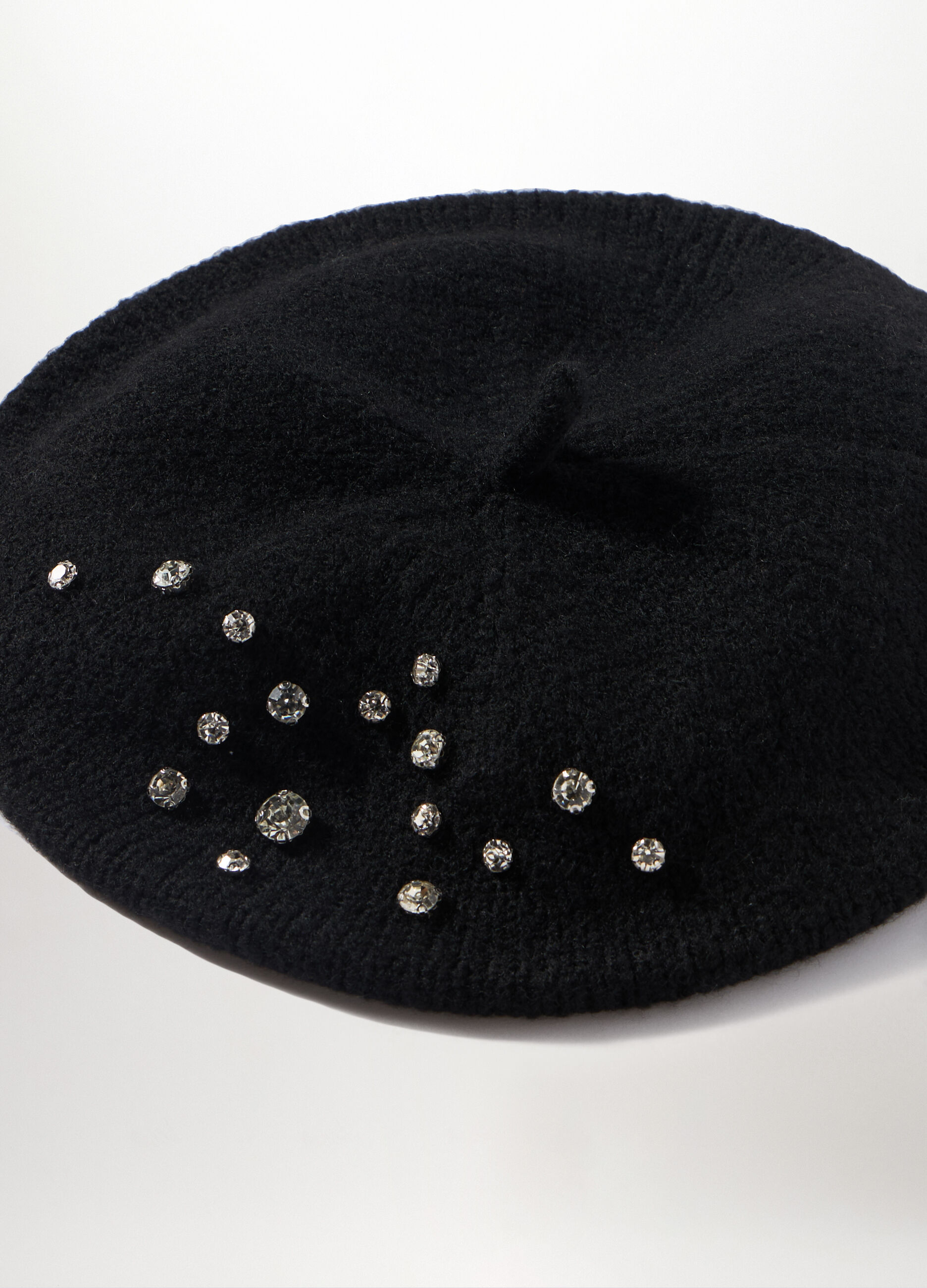 Basco tricot con strass applicate donna_1