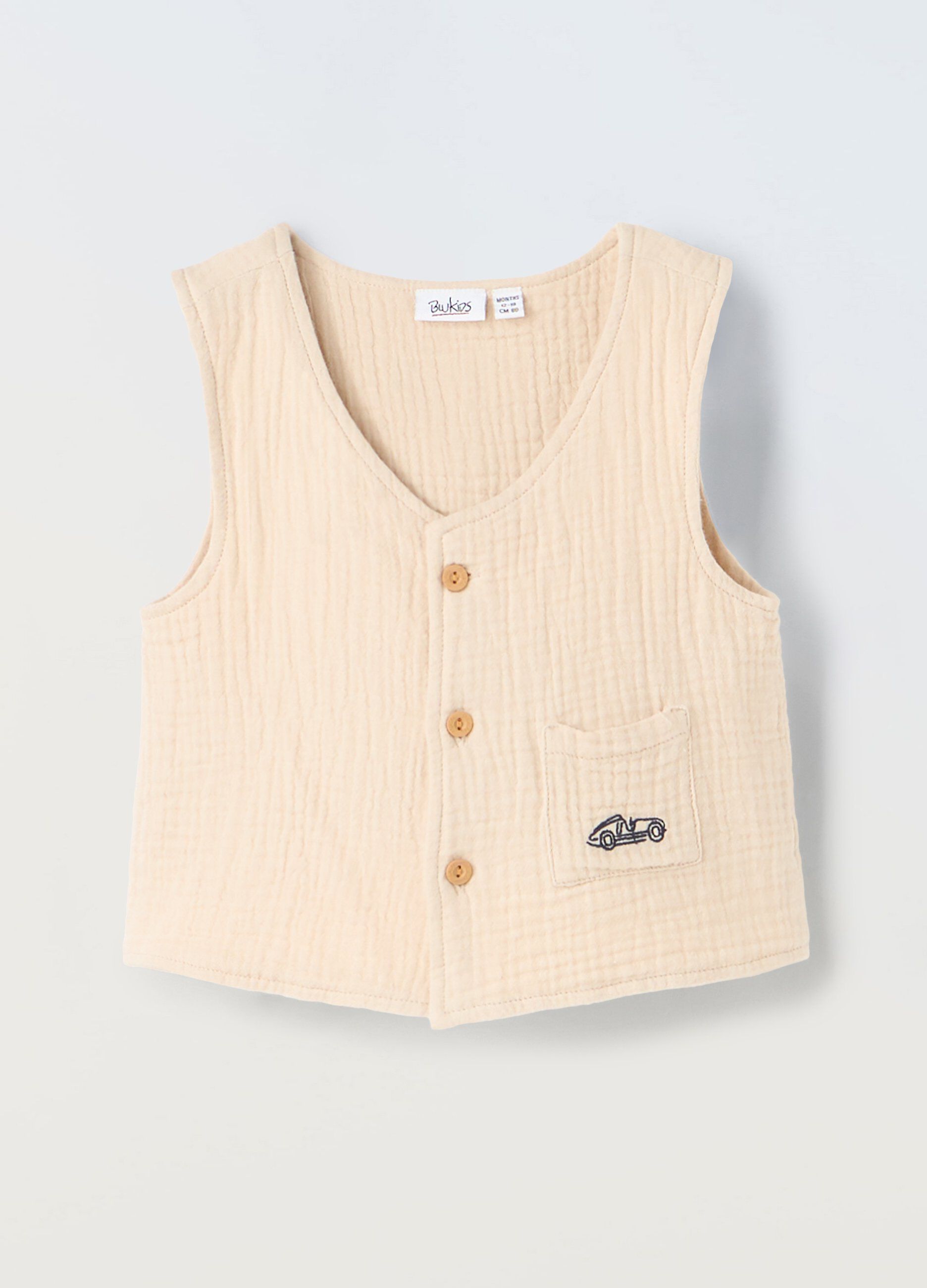 Gilet in puro cotone neonato_0
