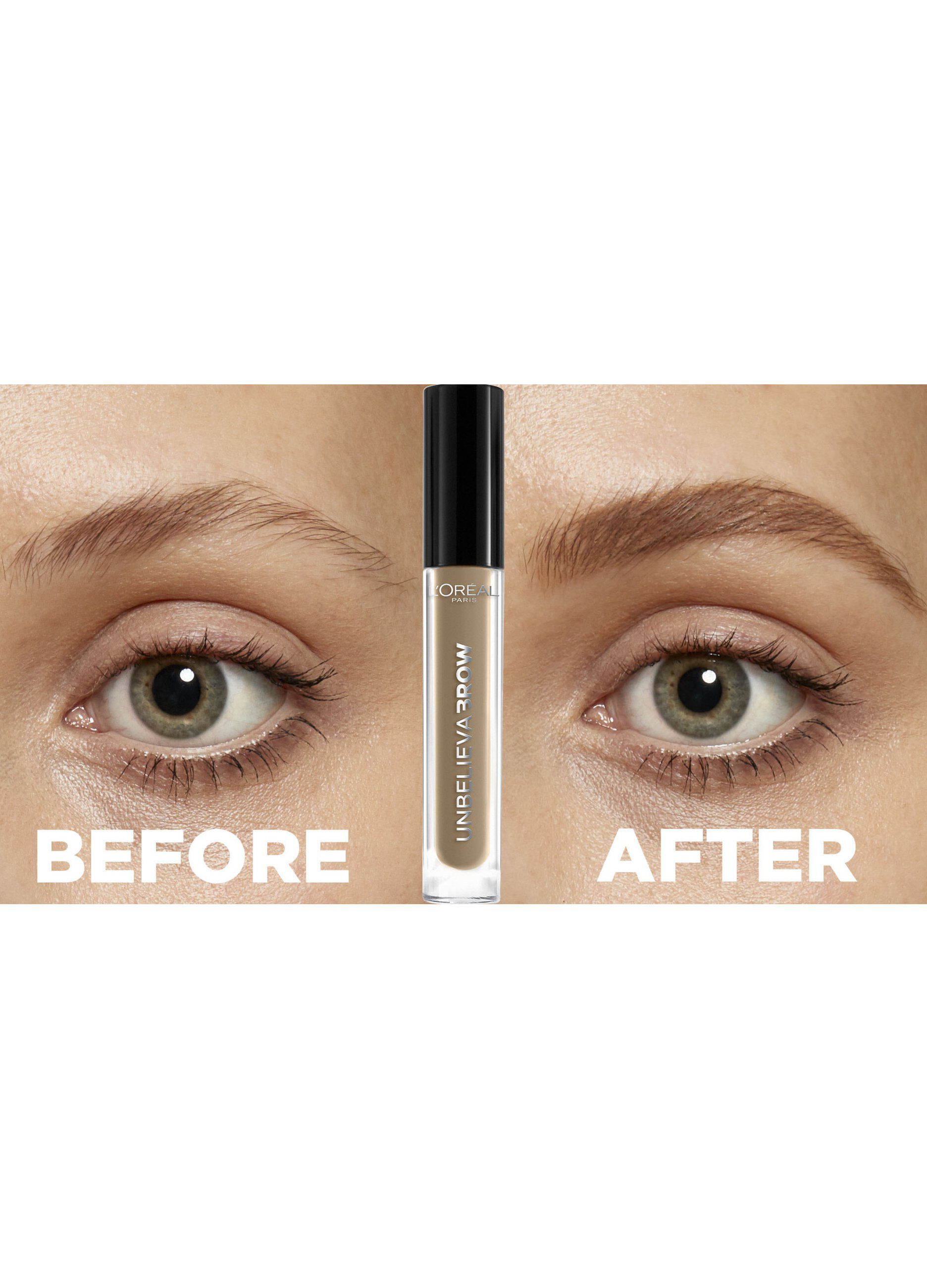 L'Oréal Paris Unbelievabrow, Gel per Sopracciglia a Lunga Tenuta Waterproof, Colore: Cool Blonde (102), 3,4 ml.