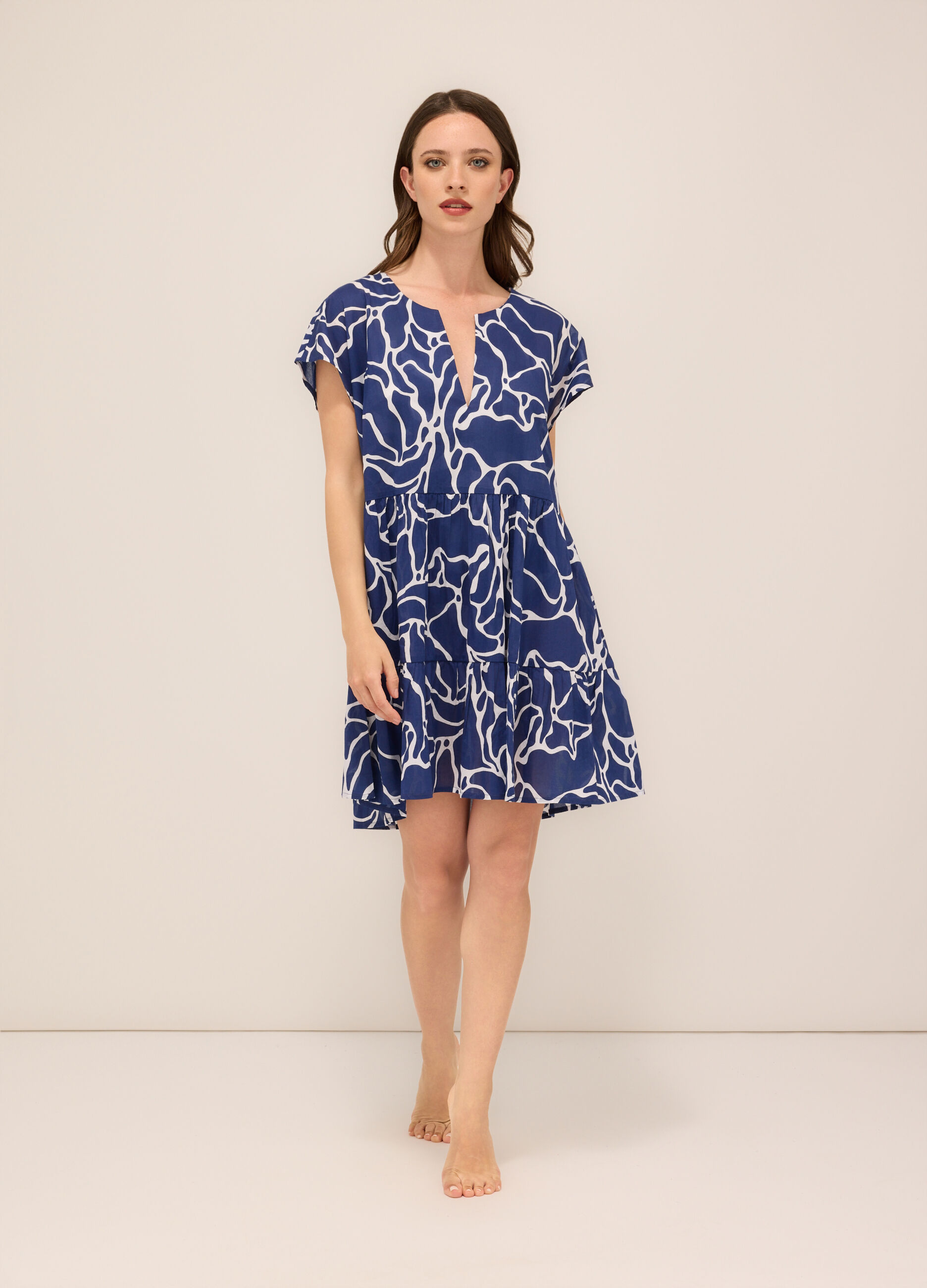 Copricostume a balze in puro cotone voile donna_0