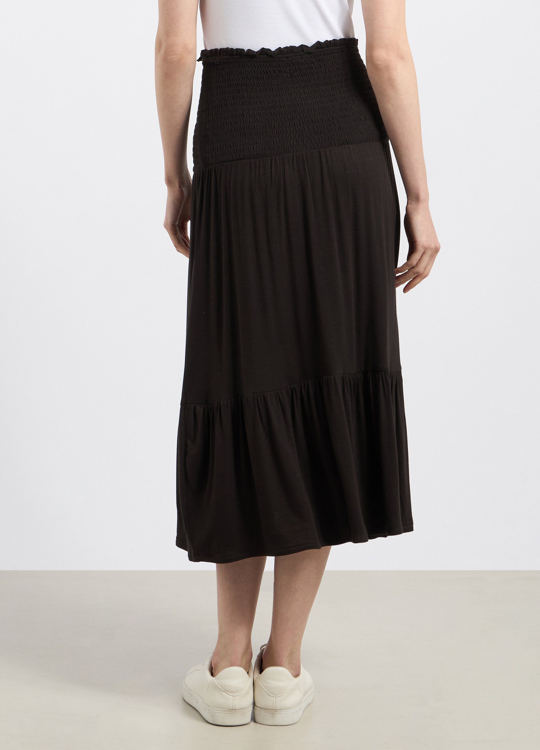 Gonna lunga in viscosa stretch donna_1