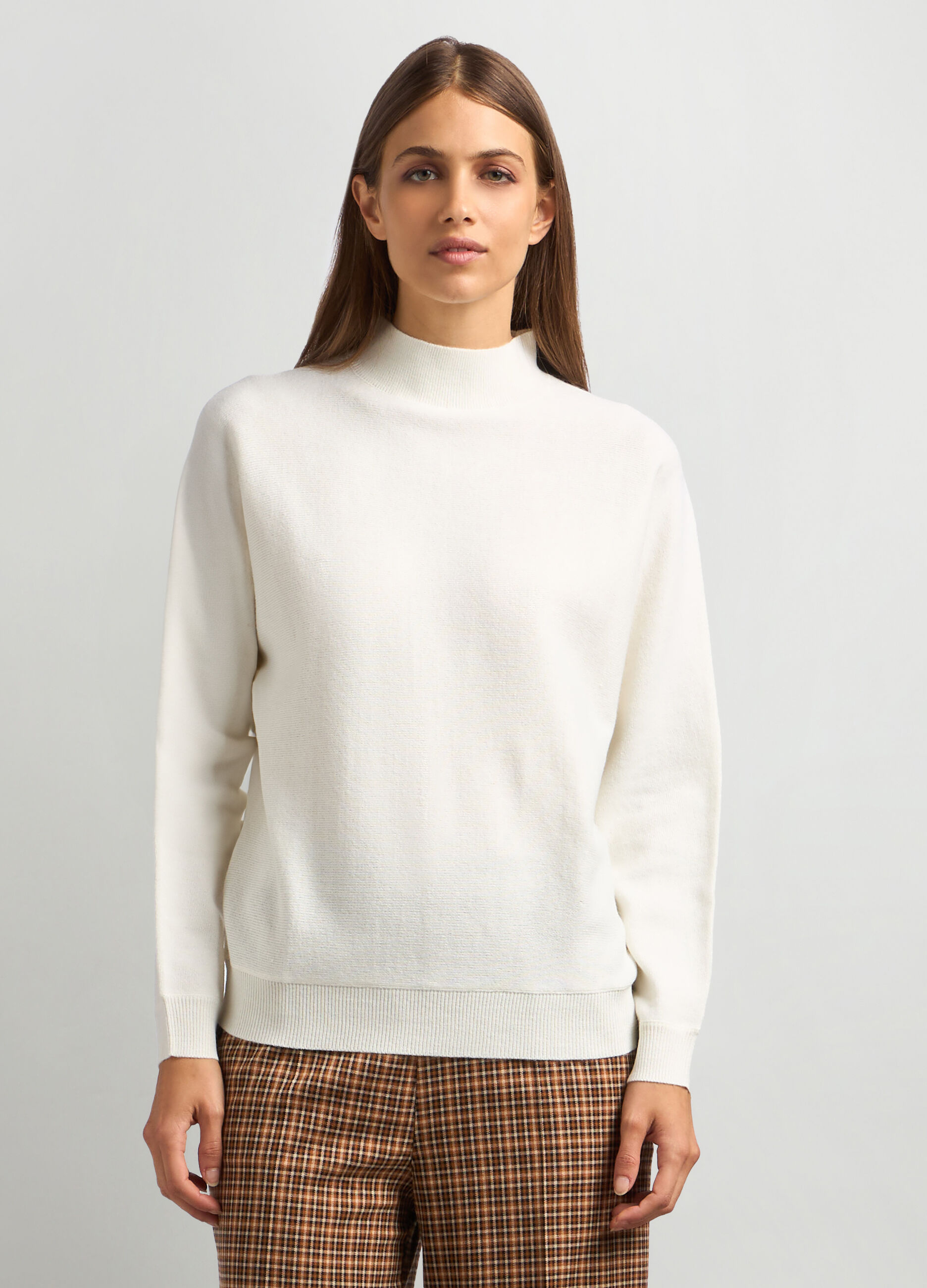 Tricot kimono a collo alto donna_0