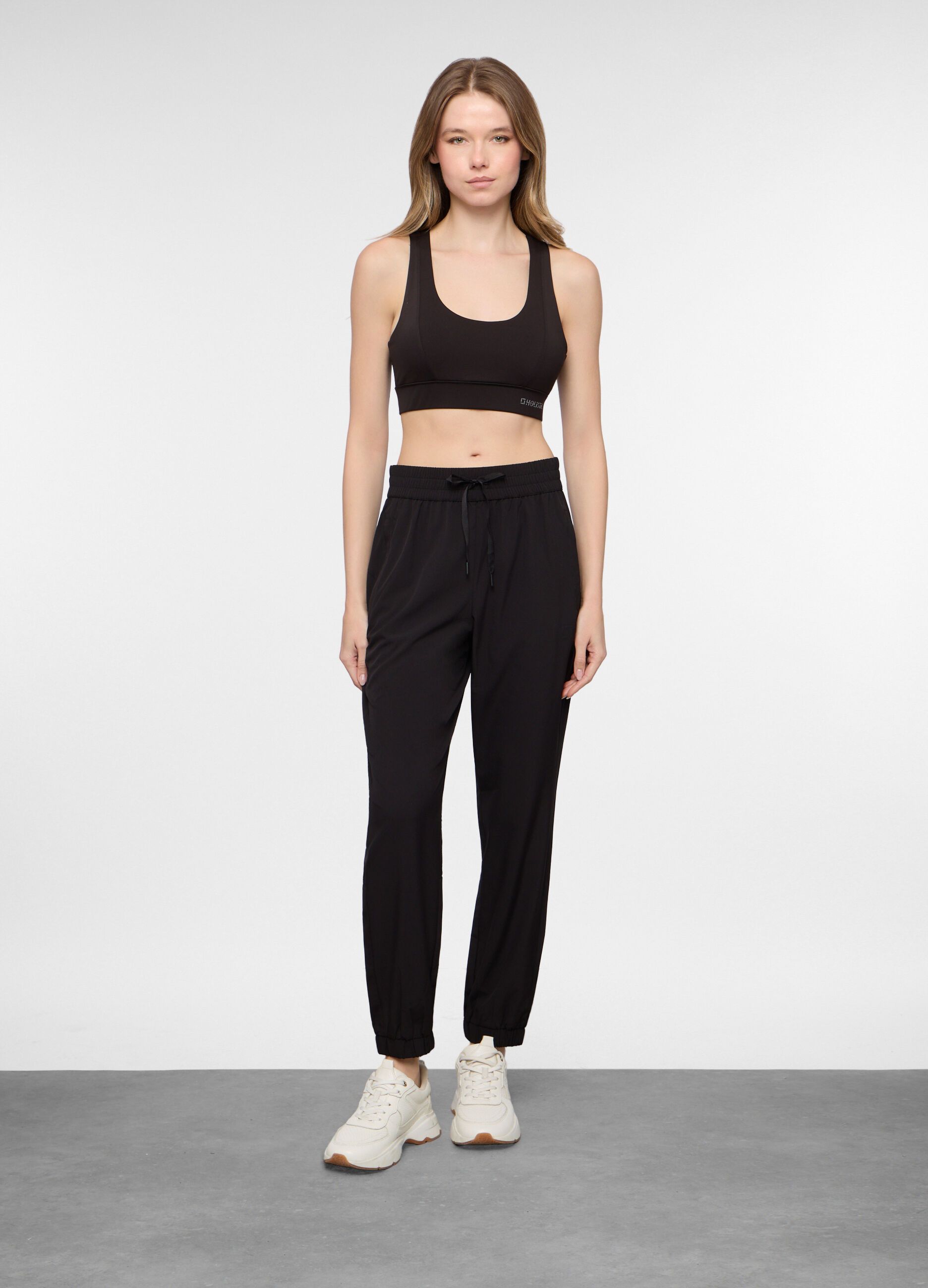 Top Holistic con scollo rotondo stretch donna_0