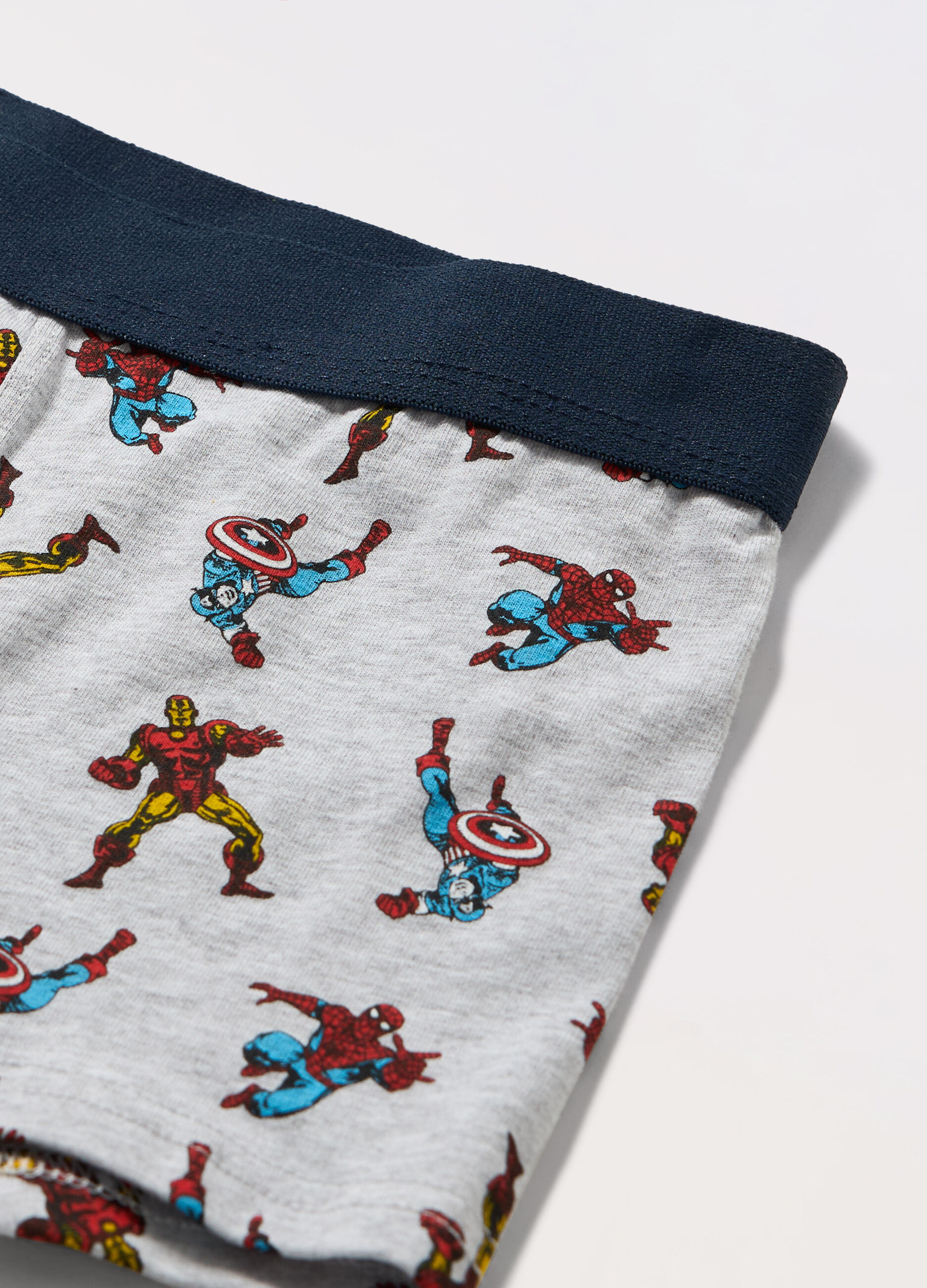 Boxer in cotone stretch con stampa uomo_1