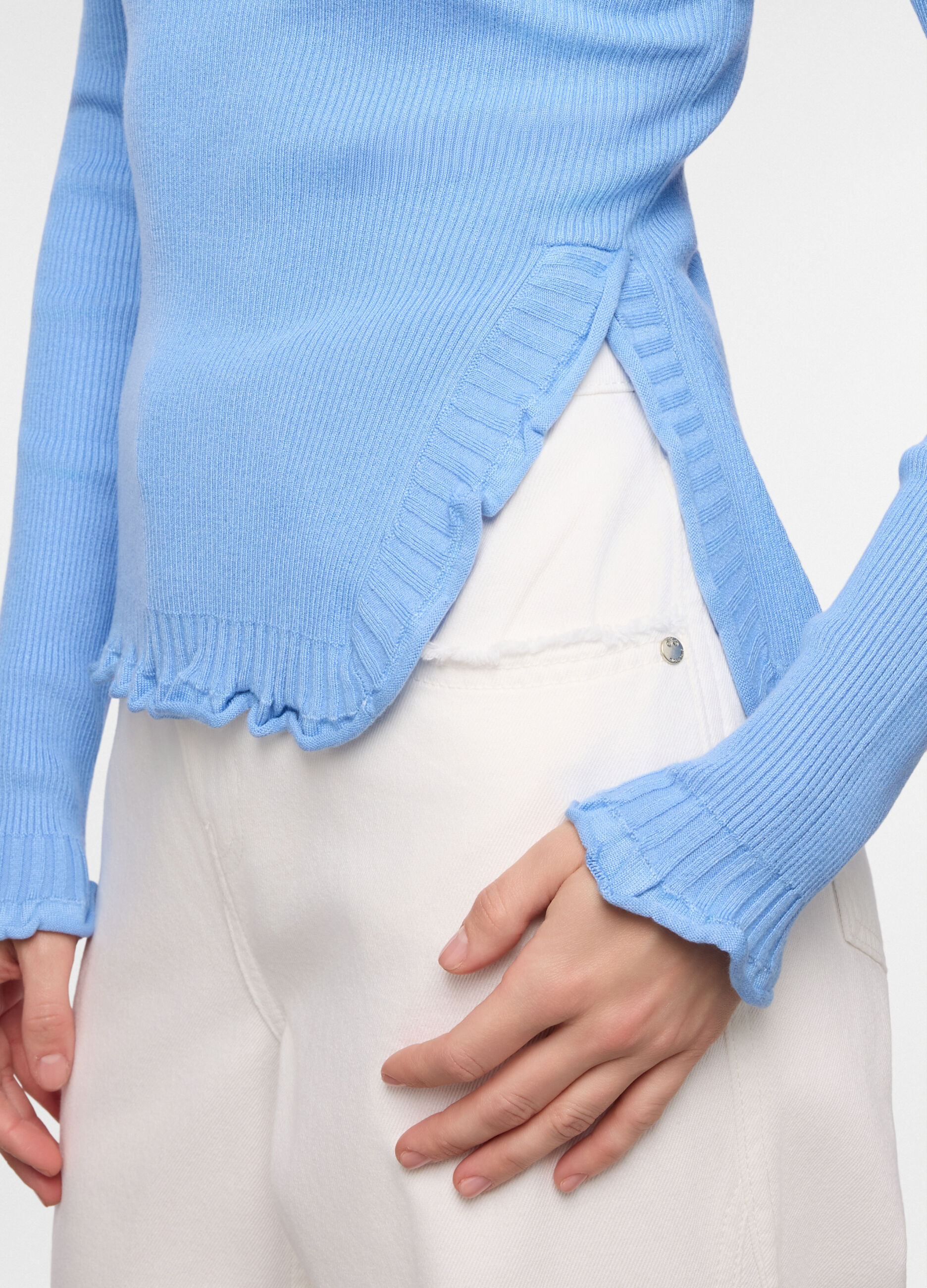 Maglia girocollo in costina donna_2