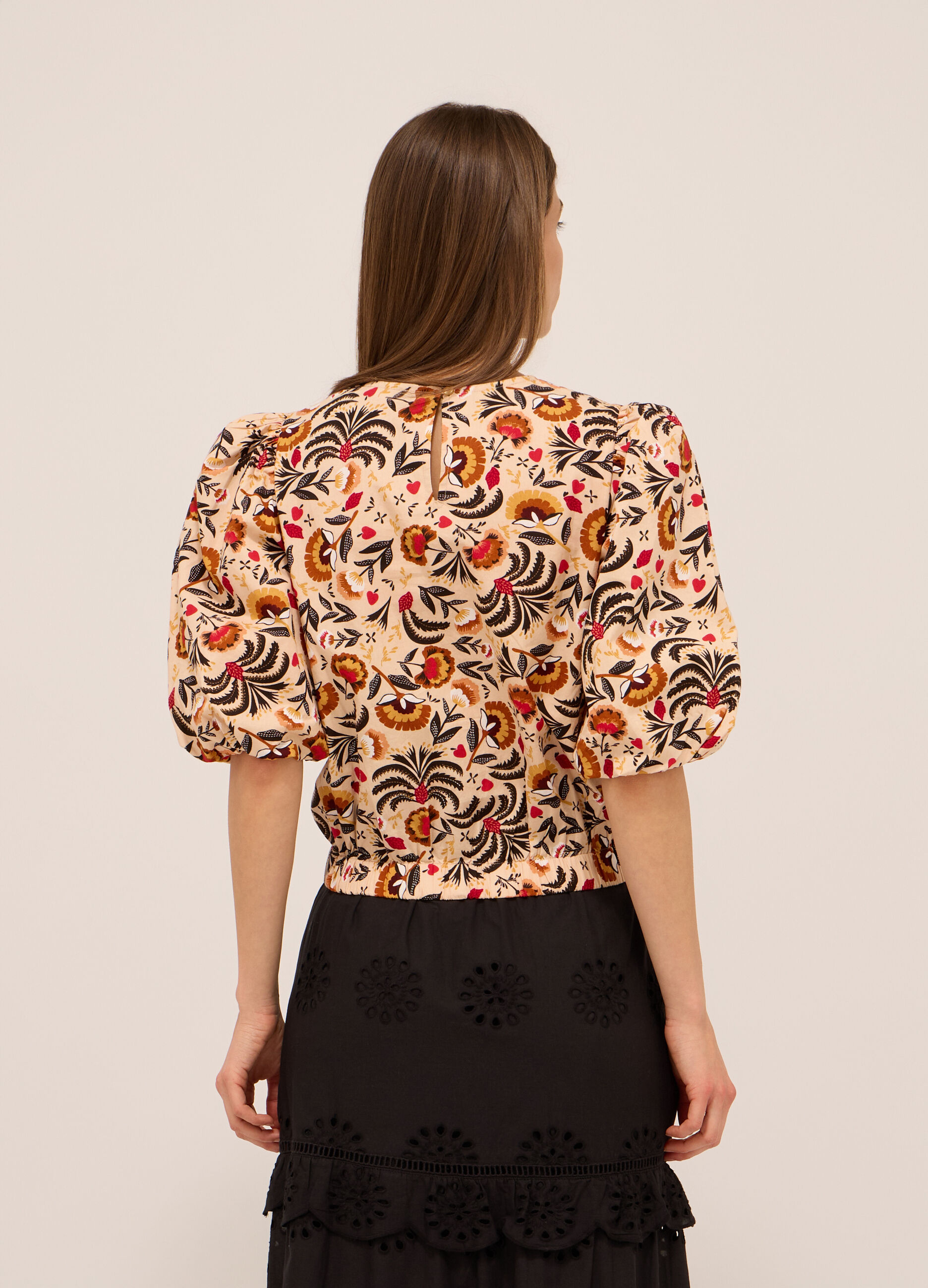 Blusa in popeline di puro cotone donna_1