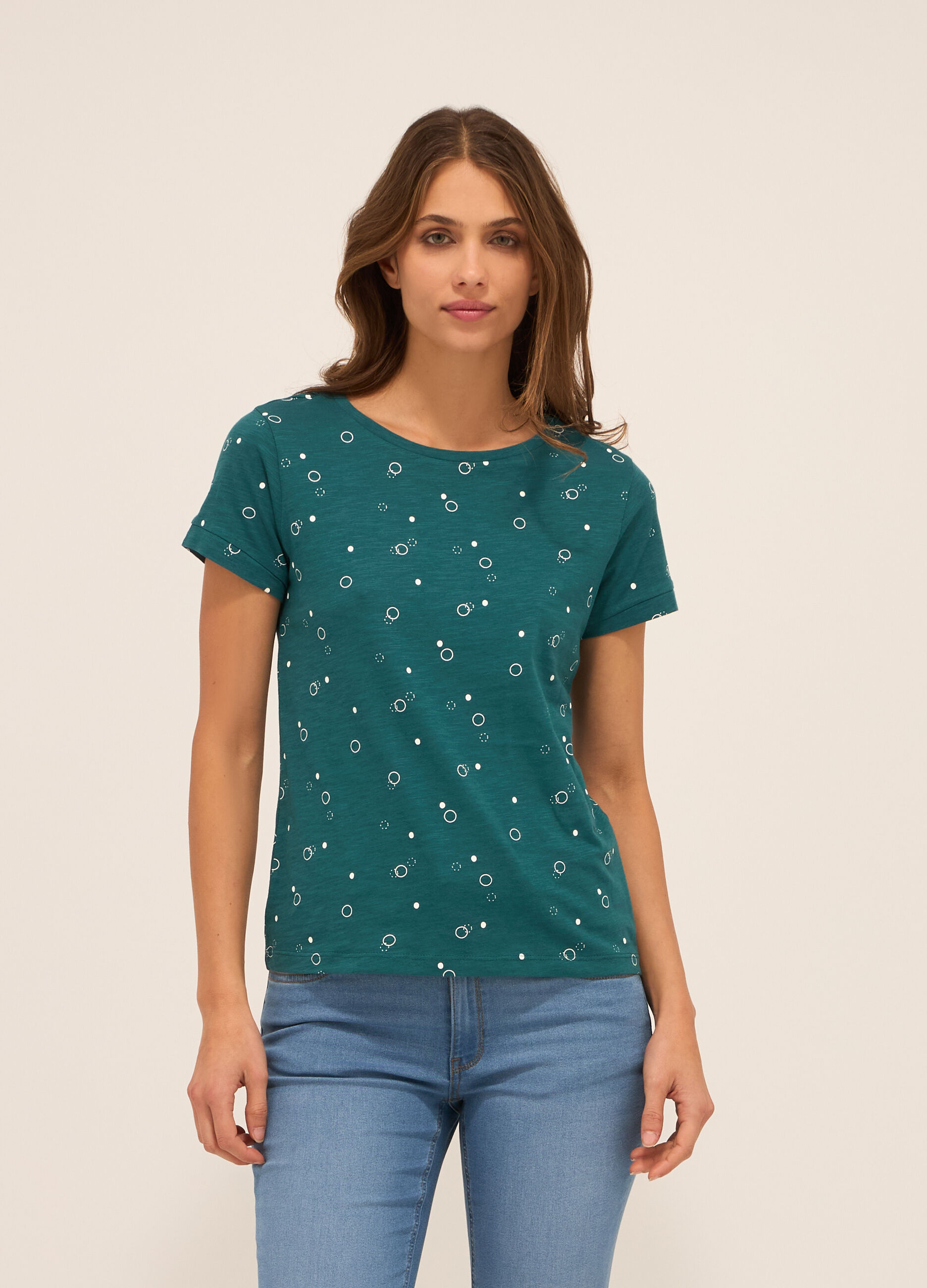 T-shirt in puro cotone donna_0