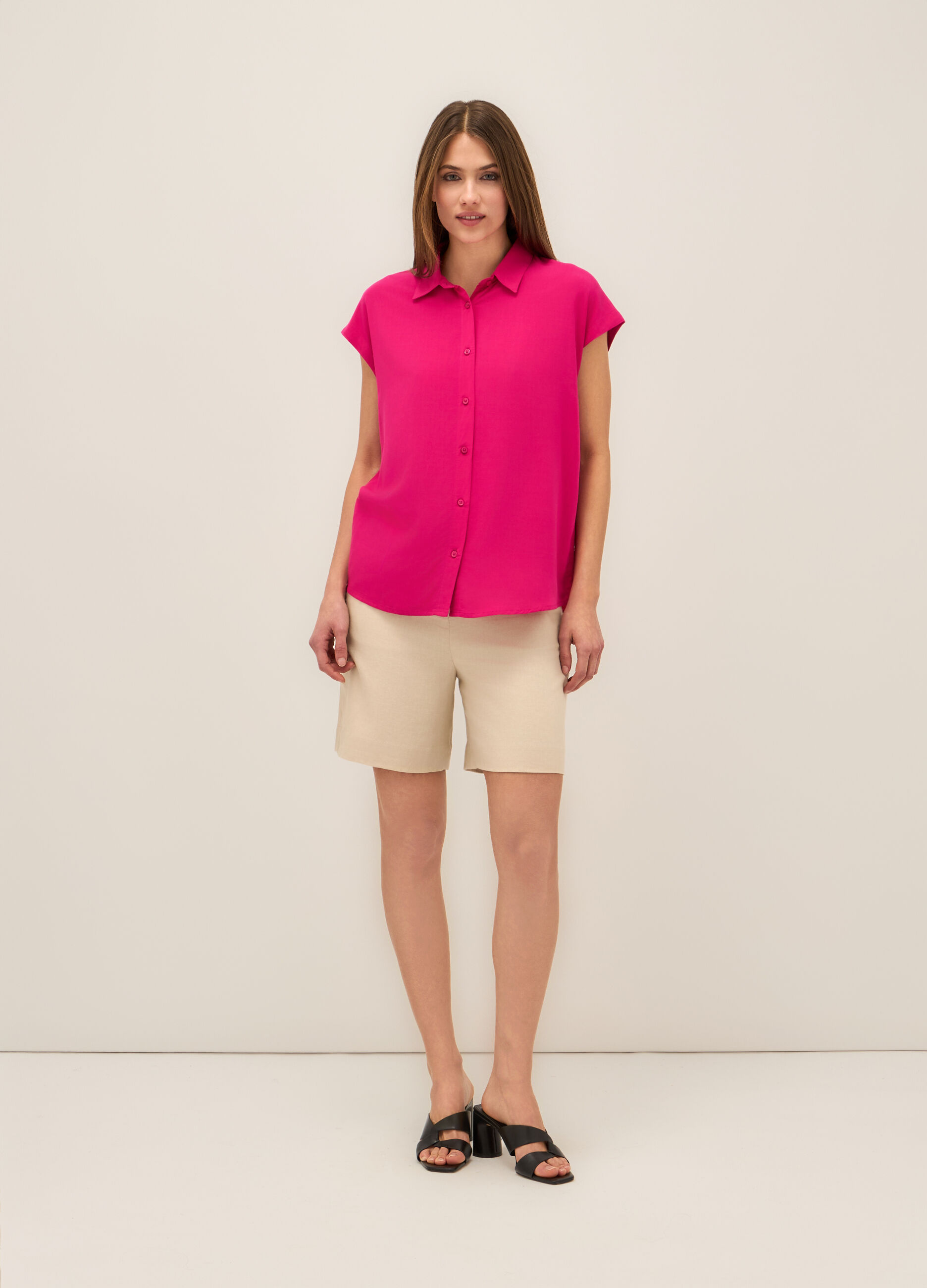 Shorts misto lino donna_0