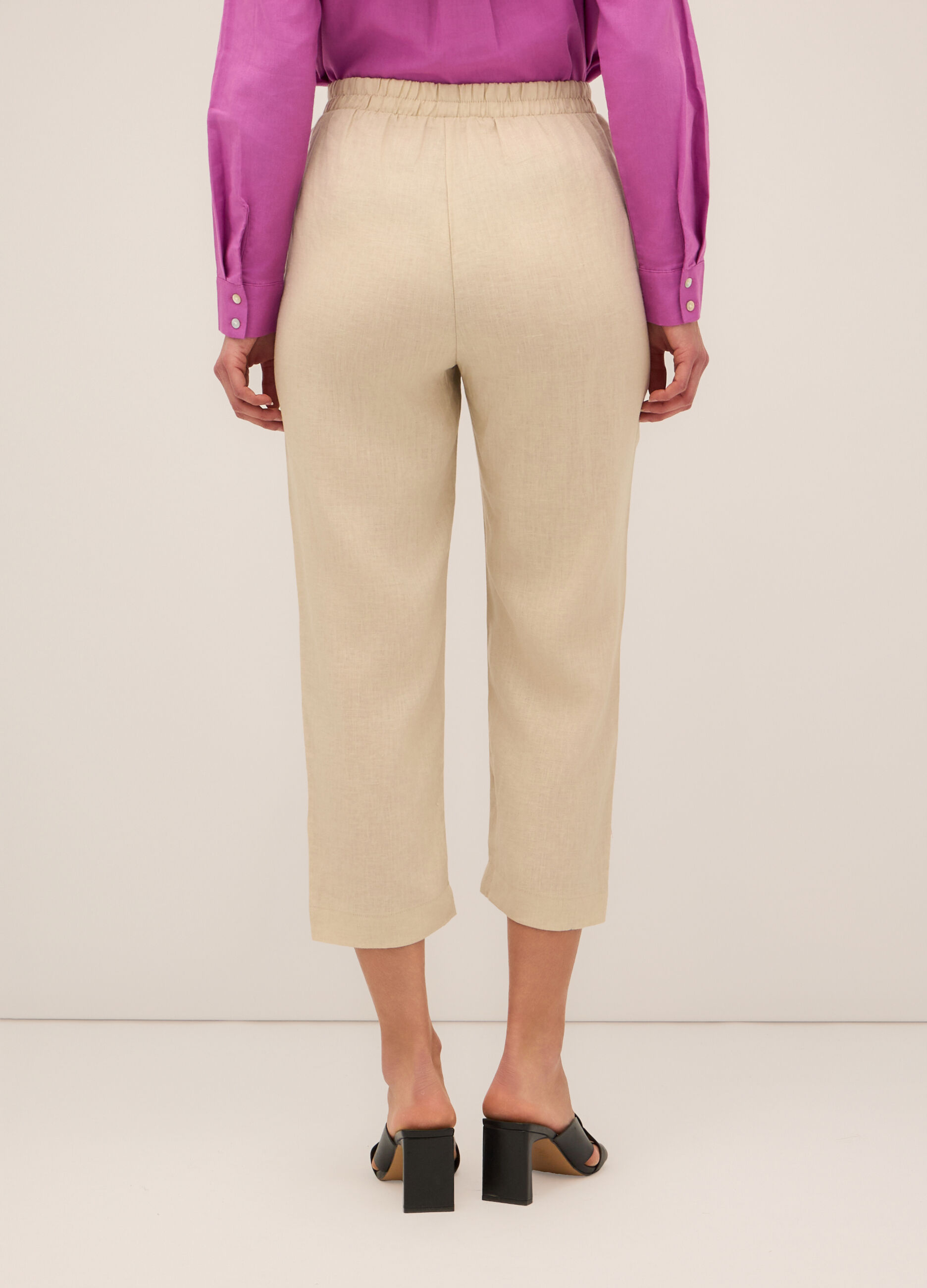 Pantaloni in puro lino donna_1