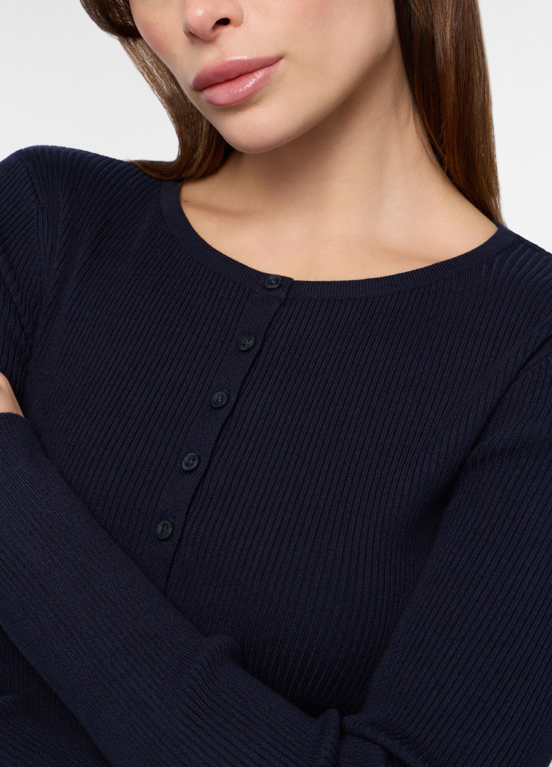 Cardigan in costina misto viscosa donna_2