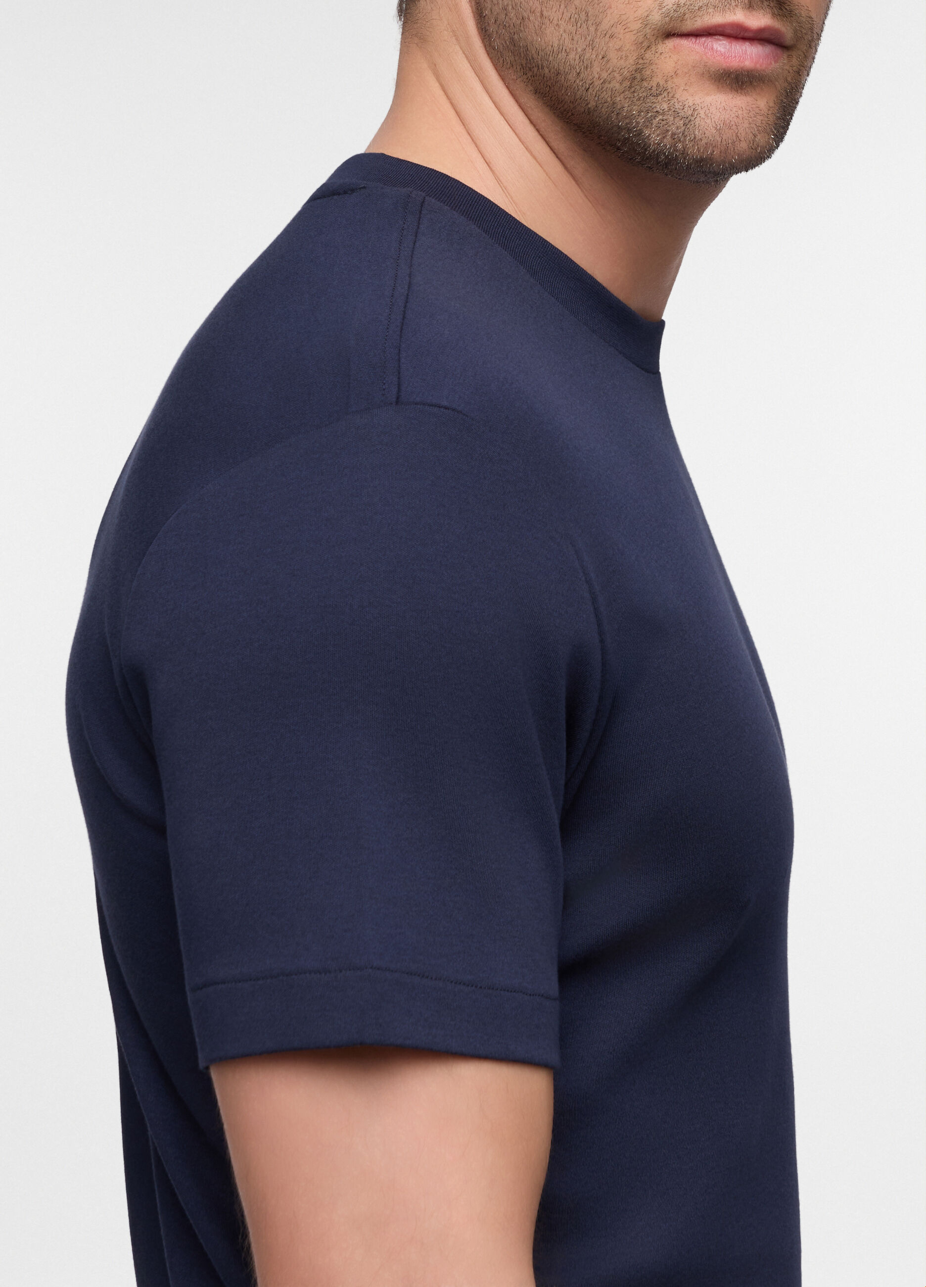 T-shirt girocollo in cotone interlock uomo_2