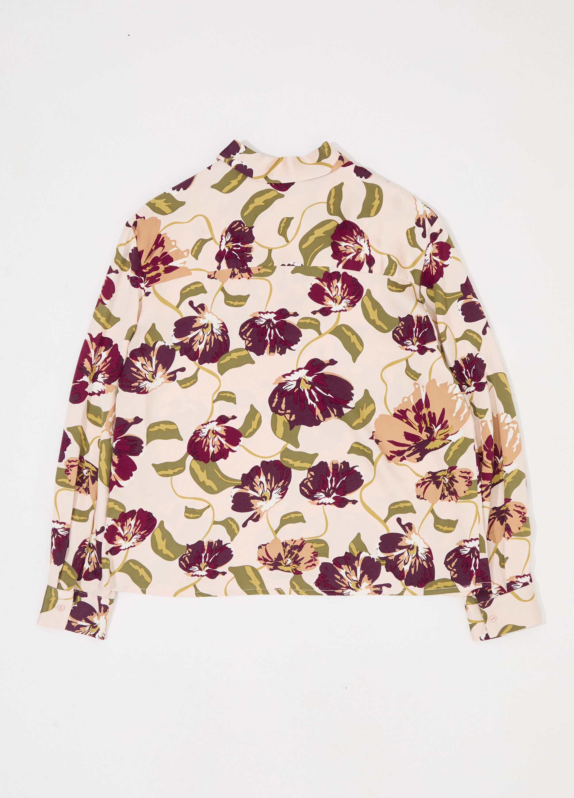 Camicia in viscosa satin in fantasia donna_5