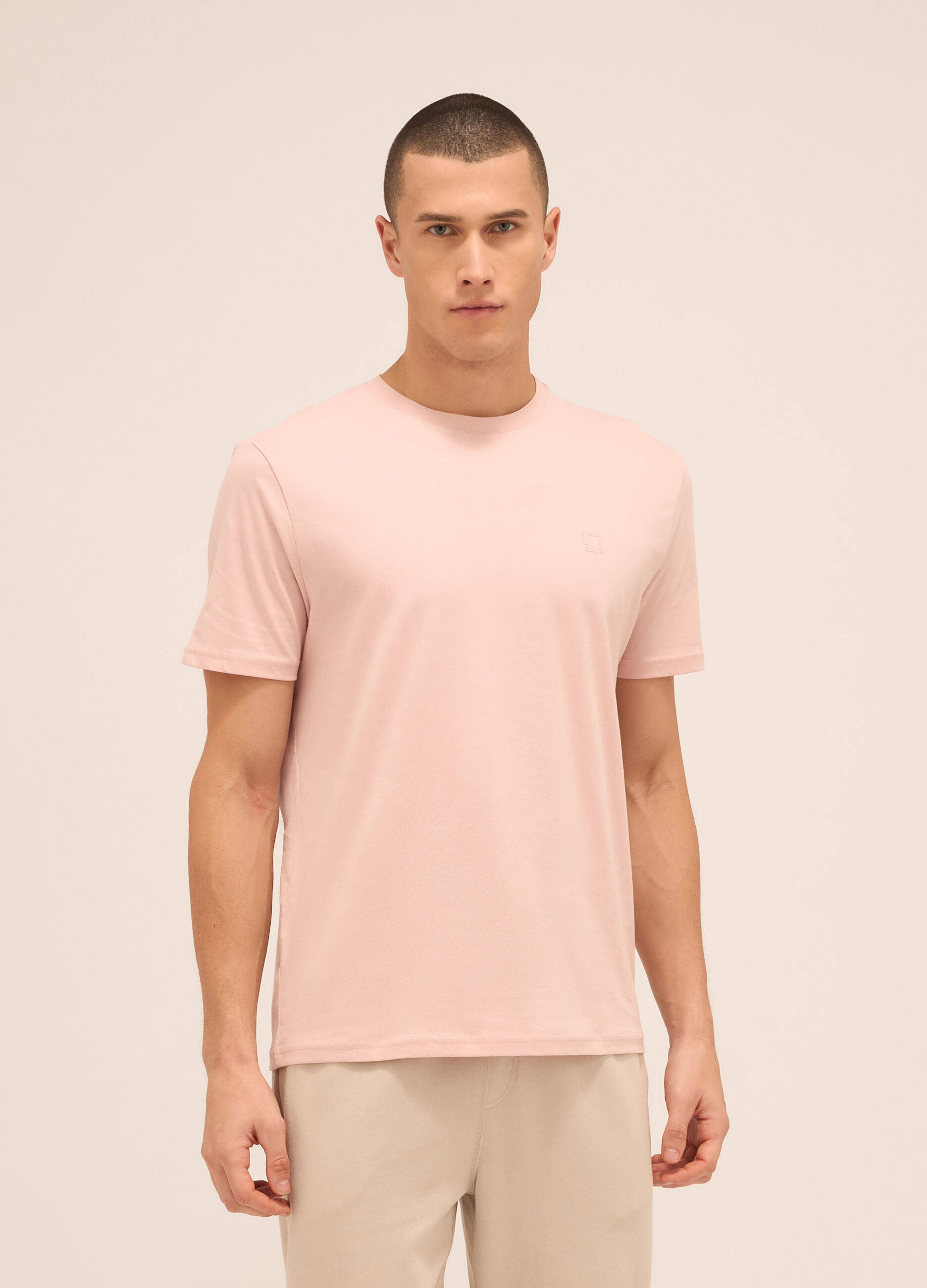 T-shirt sportiva in puro cotone uomo_0