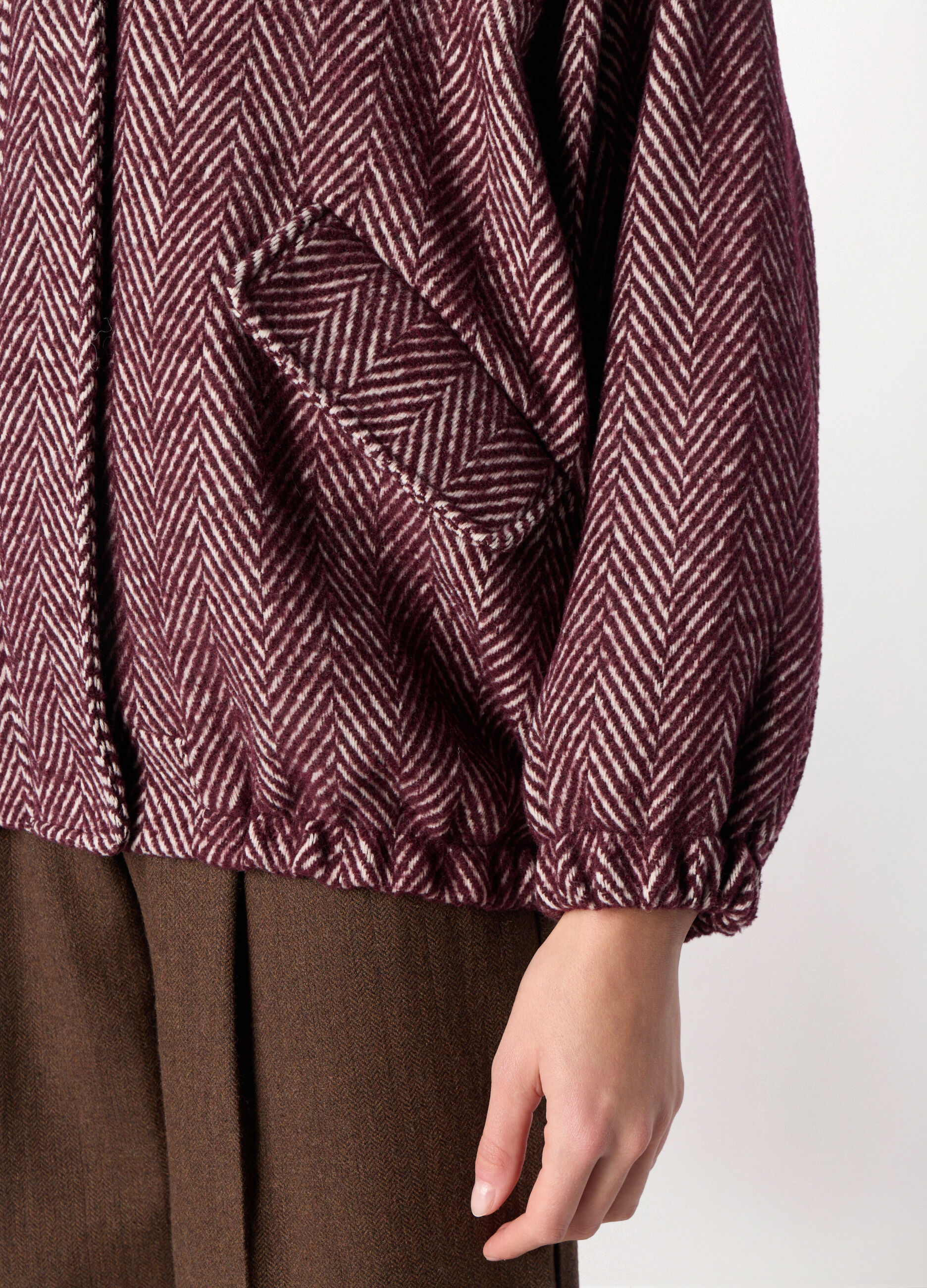 Bomber bouclé misto lana donna_2