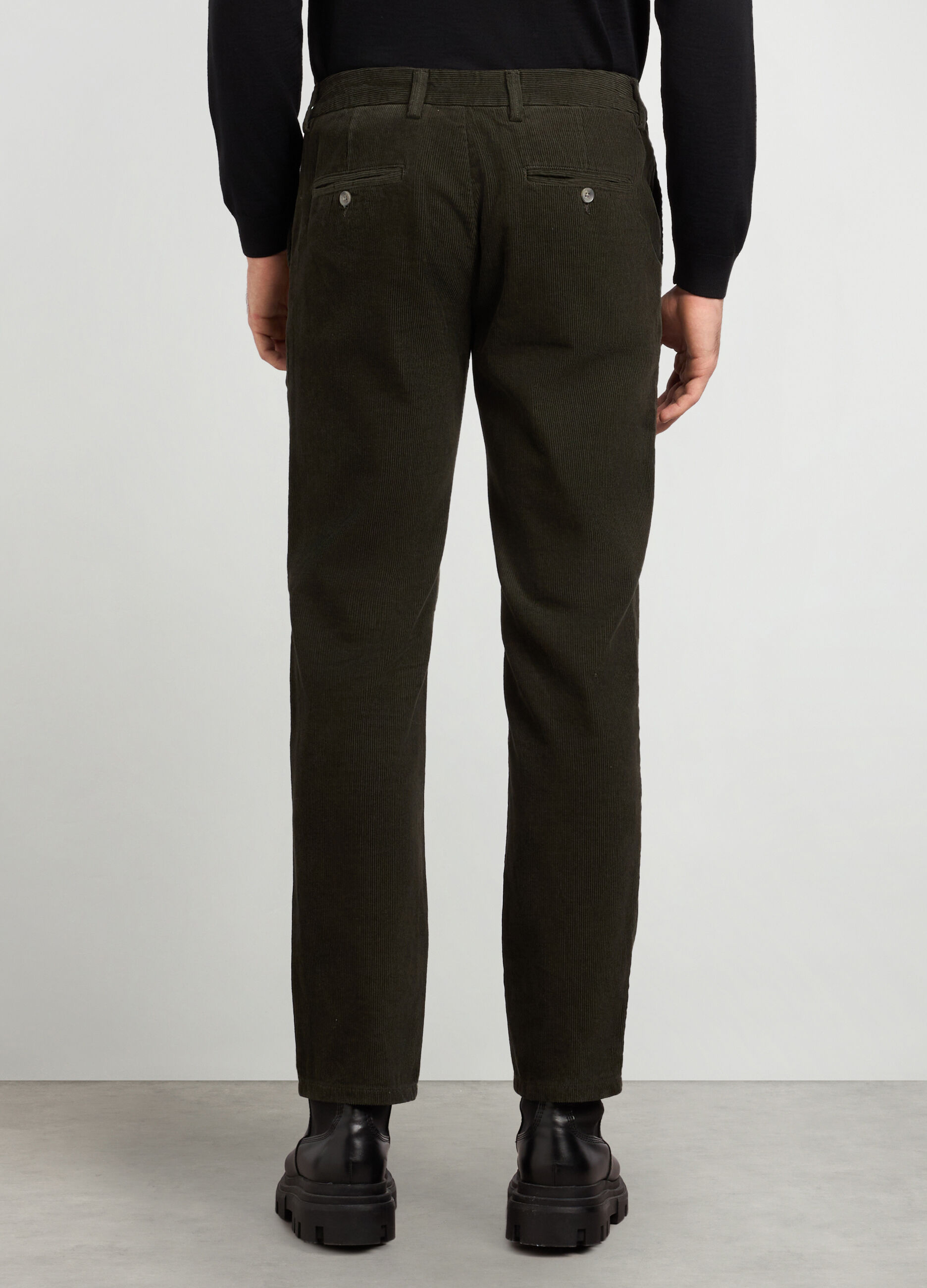 Pantaloni chino regular fit in velluto a coste uomo_1