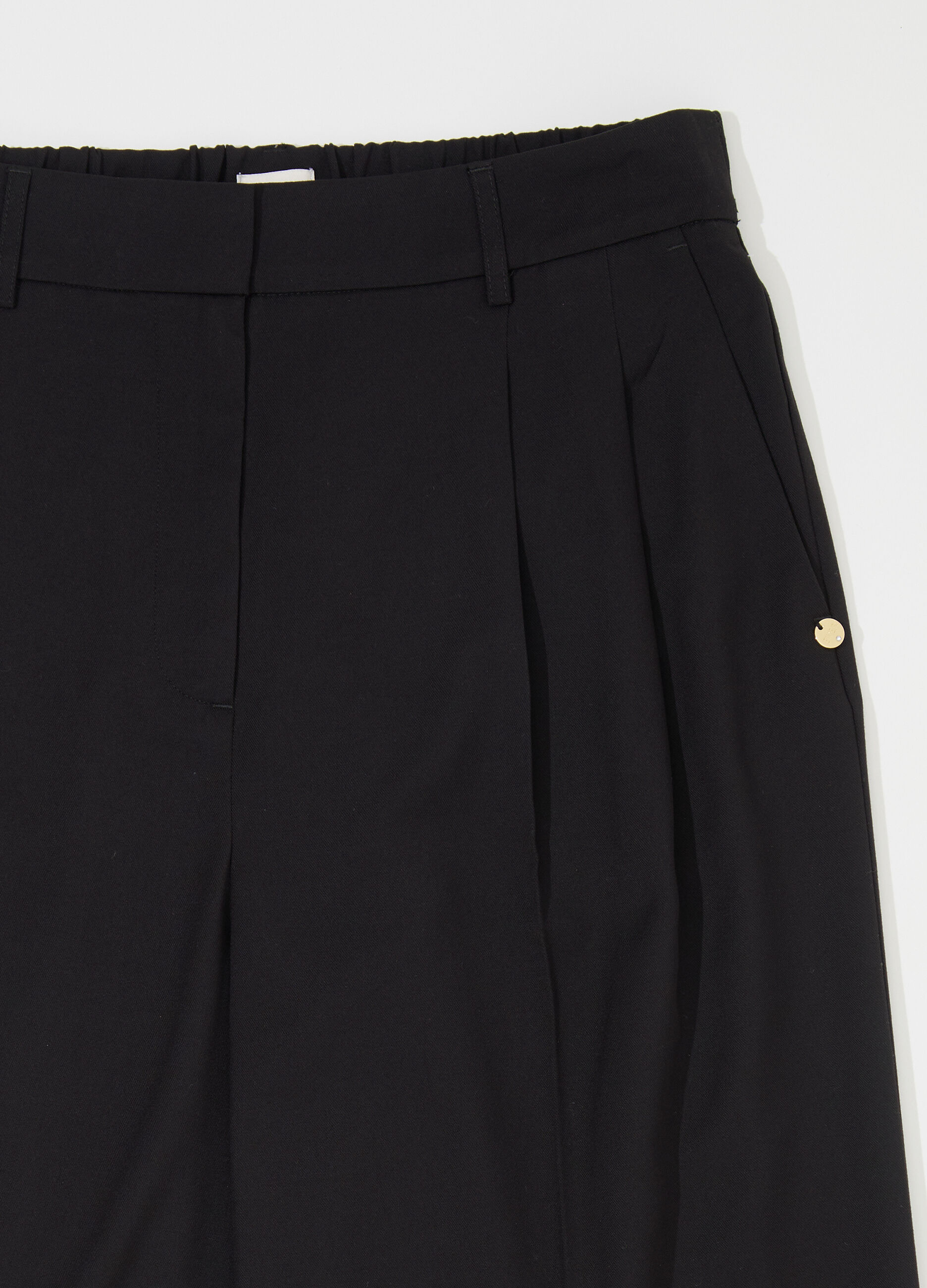 Pantalone dritto in misto lana stretch donna_6