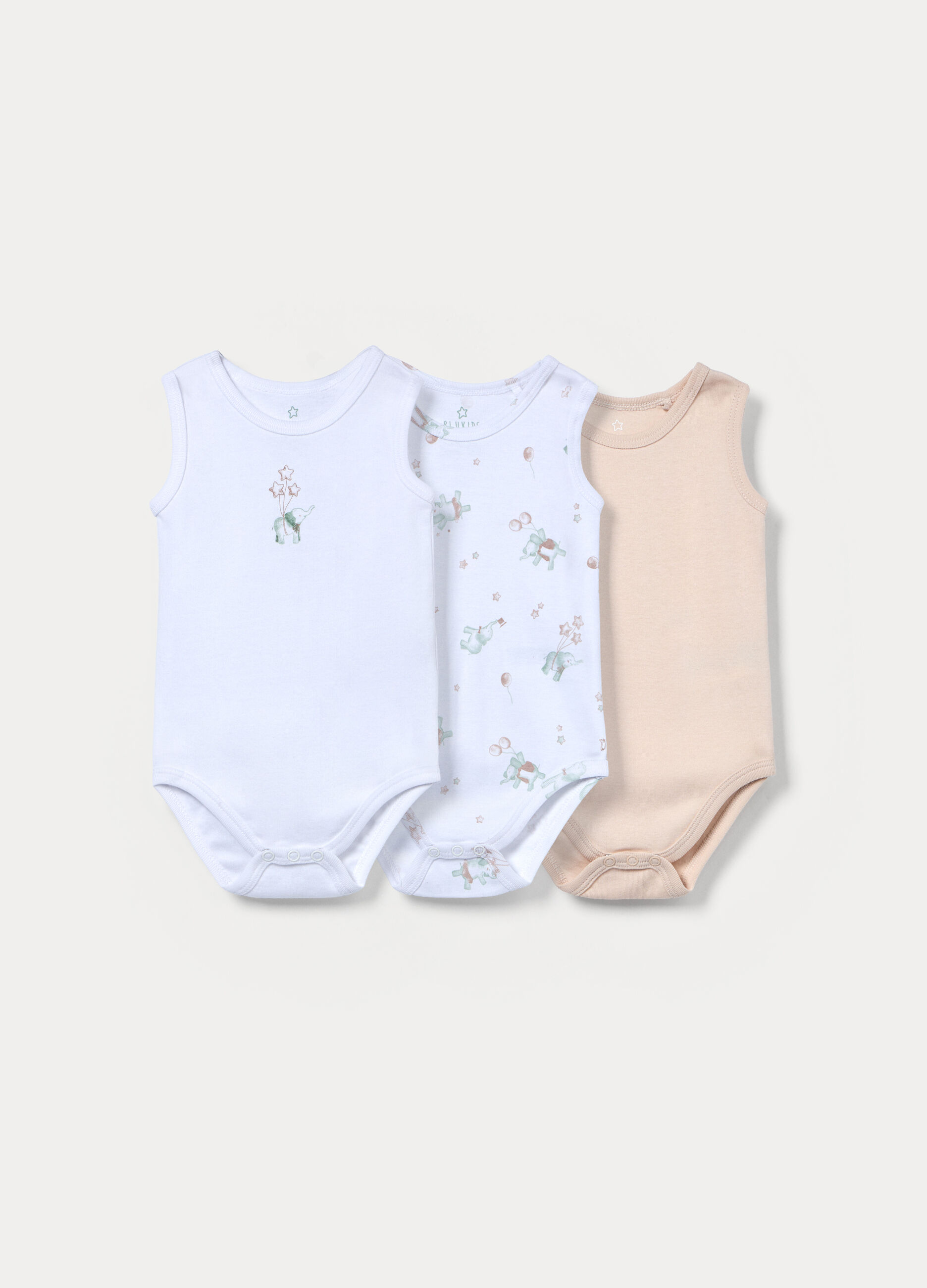 Pack 3 body in costina di puro cotone _0