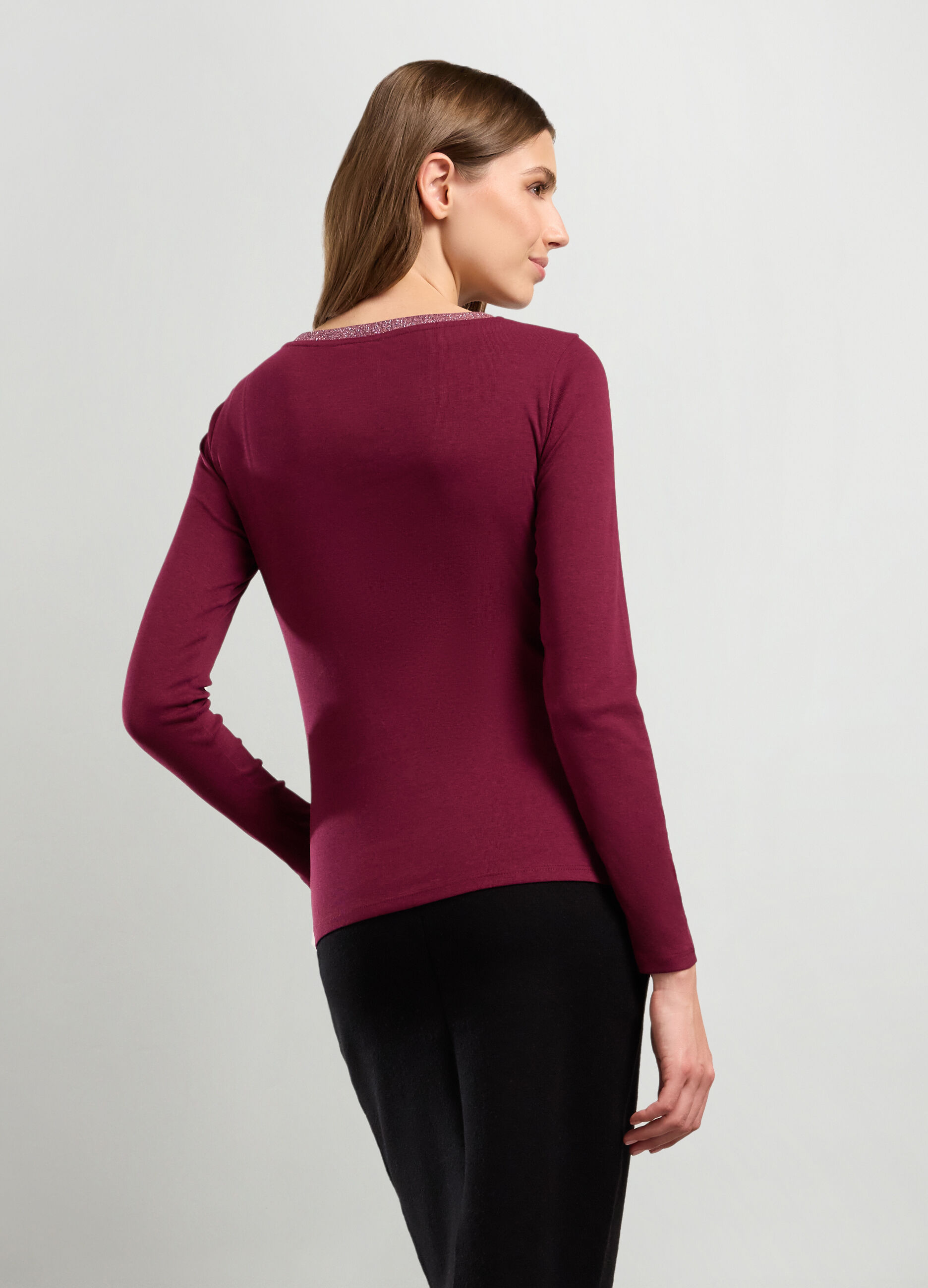 T-shirt in misto cotone donna_1