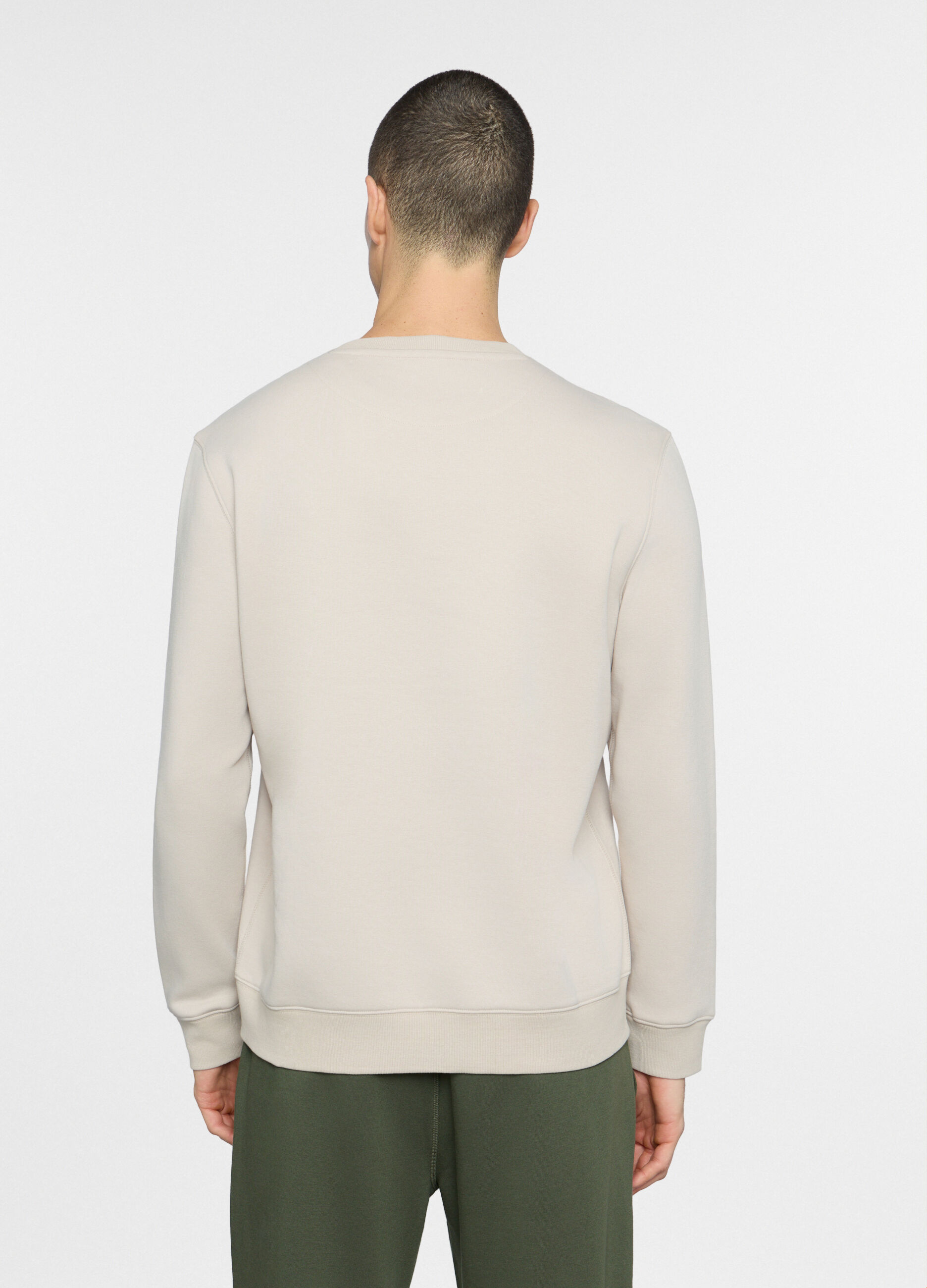 Felpa girocollo in misto cotone uomo_1