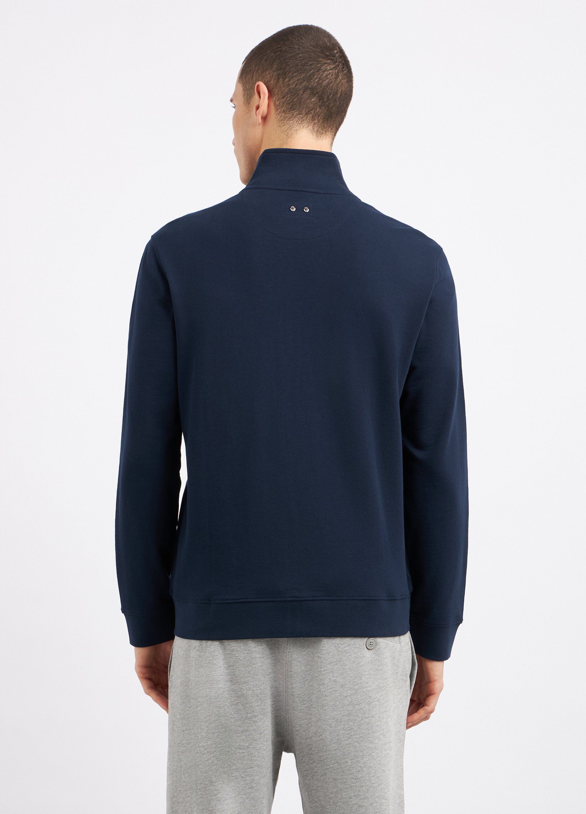 Felpa full zip in cotone uomo
