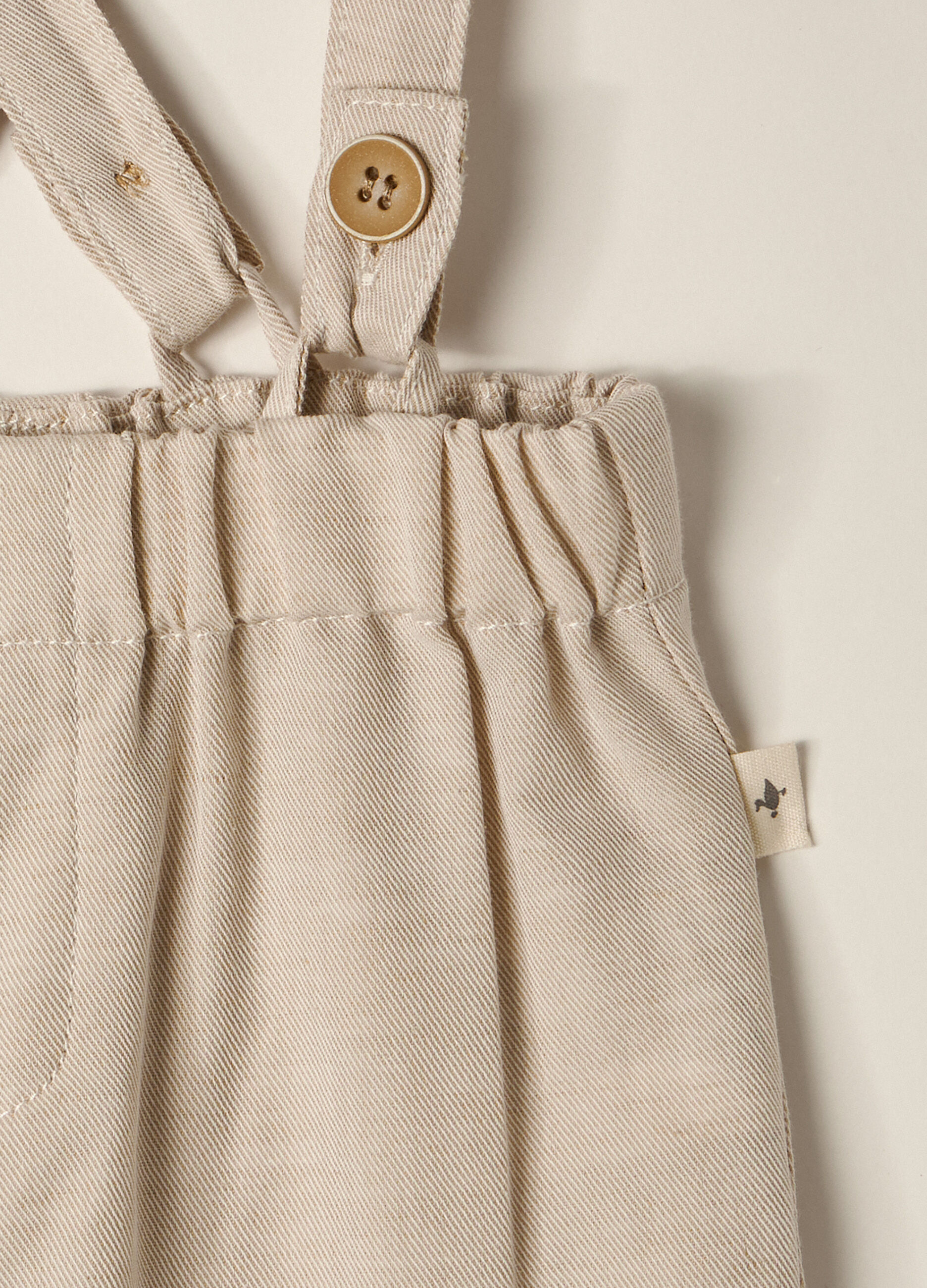 Pantaloni in twill misto lino IANA neonato_1
