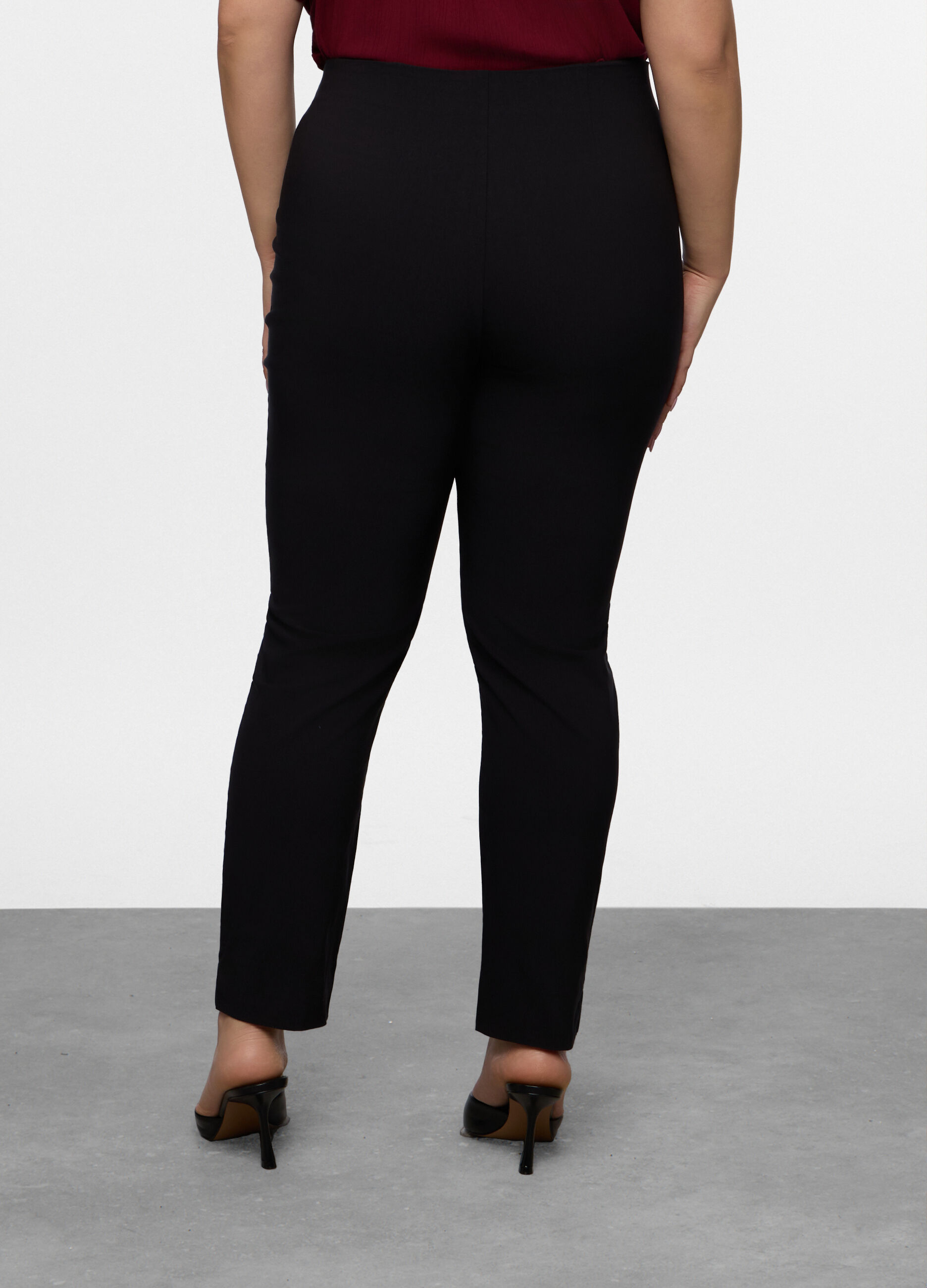 Pantaloni Fit Regular in misto viscosa stretch donna_1