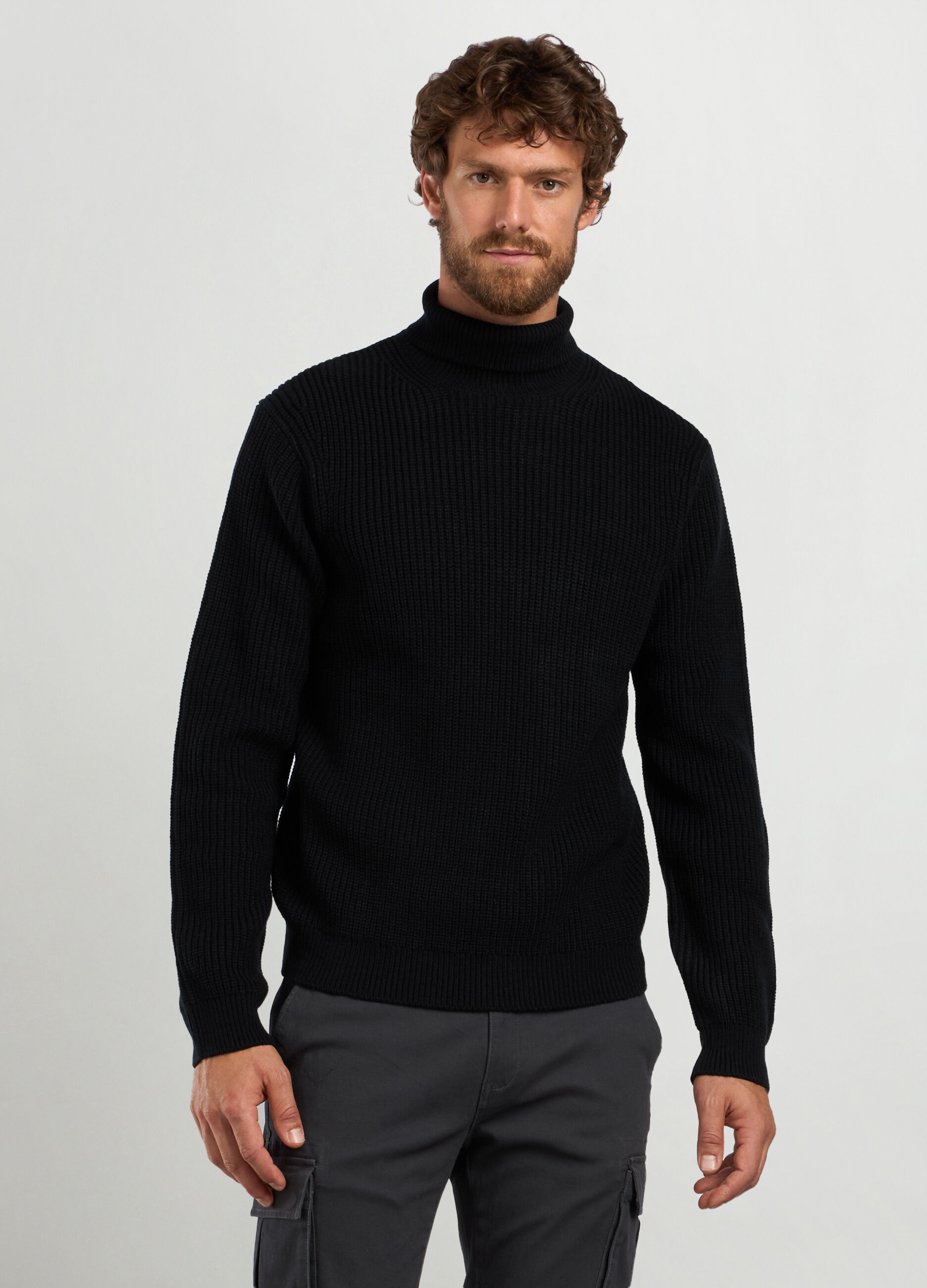 Maglione collo alto costa inglese uomo